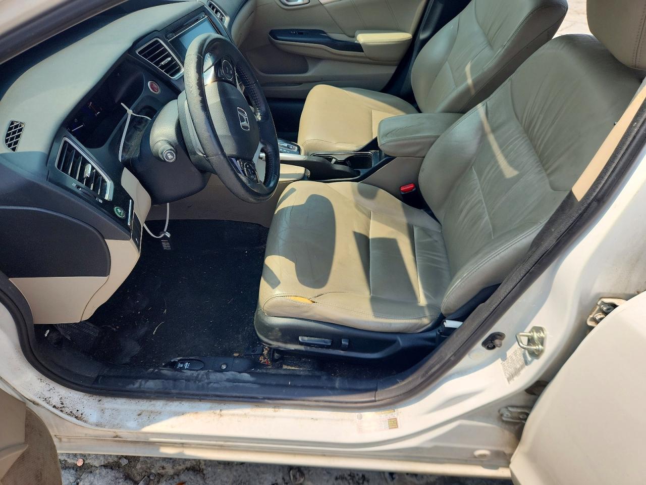 2015 Honda Civic Exl White vin: 19XFB2F91FE068071