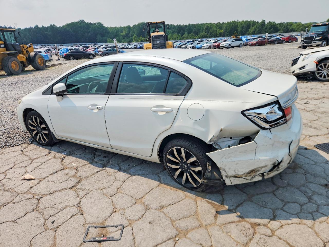 2015 Honda Civic Exl White vin: 19XFB2F91FE068071