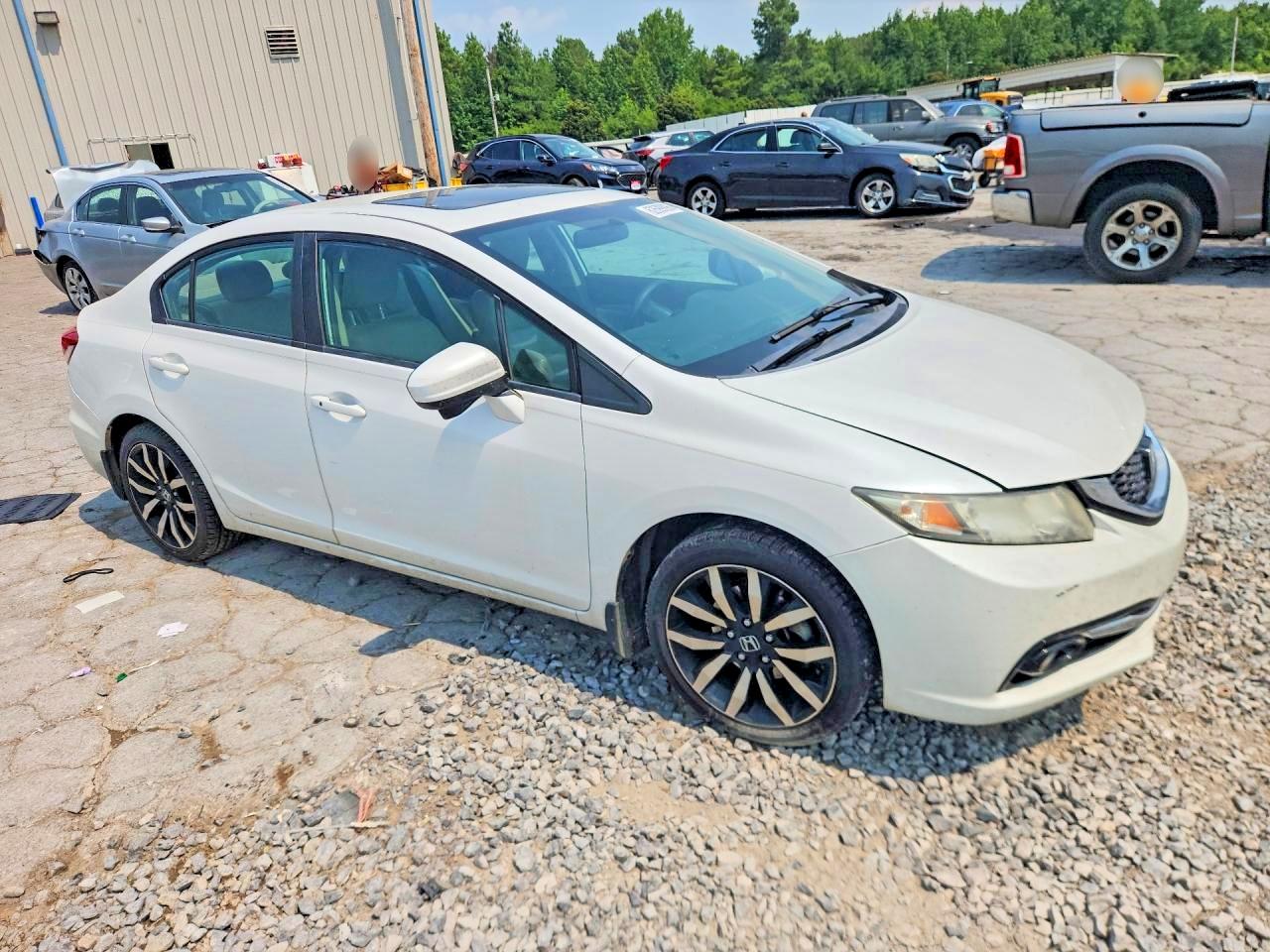 2015 Honda Civic Exl White vin: 19XFB2F91FE068071