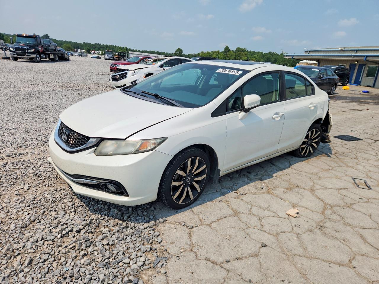 2015 Honda Civic Exl White vin: 19XFB2F91FE068071