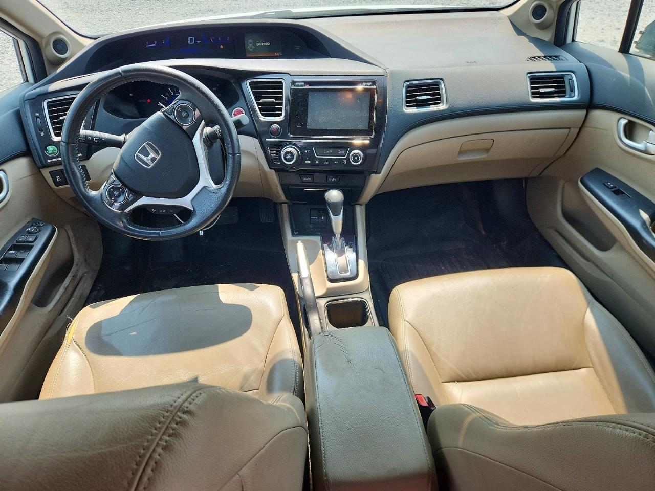 2015 Honda Civic Exl White vin: 19XFB2F91FE068071