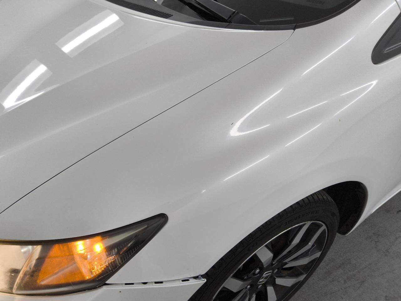 2015 Honda Civic Exl White vin: 19XFB2F91FE268481 Damage: Left Front Fender, Heavy Scratch, 1/2 To 1 Inch