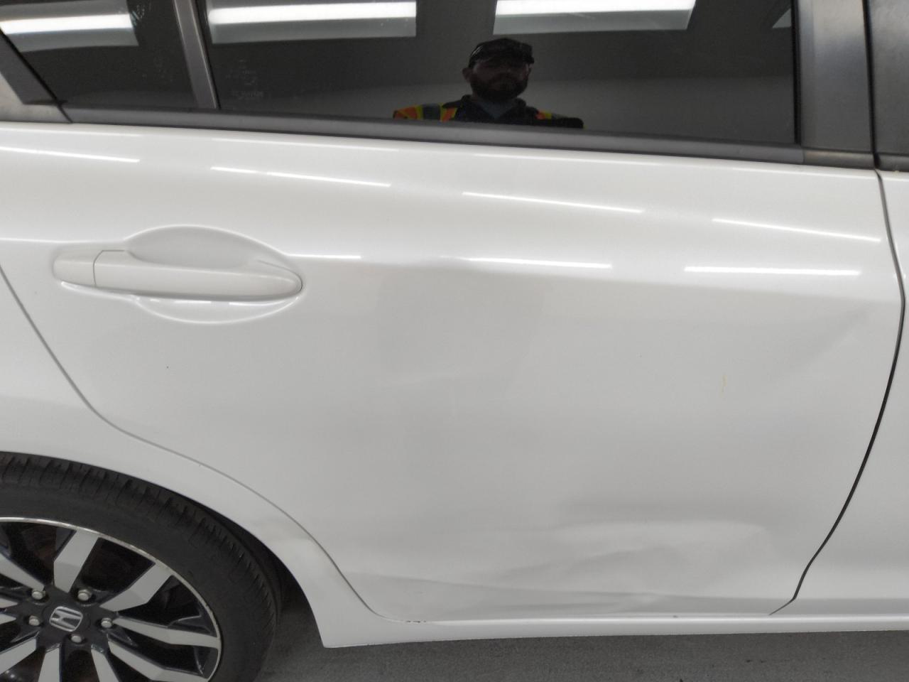 2015 Honda Civic Exl White vin: 19XFB2F91FE268481 Damage: Right Rear Door, Dent(S) W/ Paint Dmg, > 12 Inches