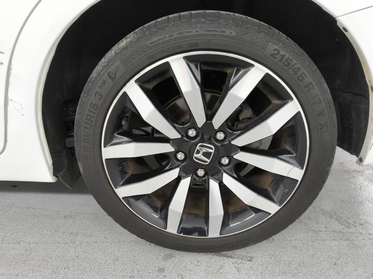 2015 Honda Civic Exl White vin: 19XFB2F91FE268481 Damage: Left Rear Wheel, Curb Rash, > 12 Inches