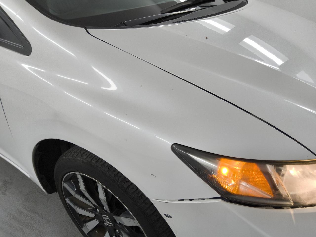 2015 Honda Civic Exl White vin: 19XFB2F91FE268481 Damage: Right Front Fender, Dent(S) W/ Paint Dmg, 3 To 4 Inches