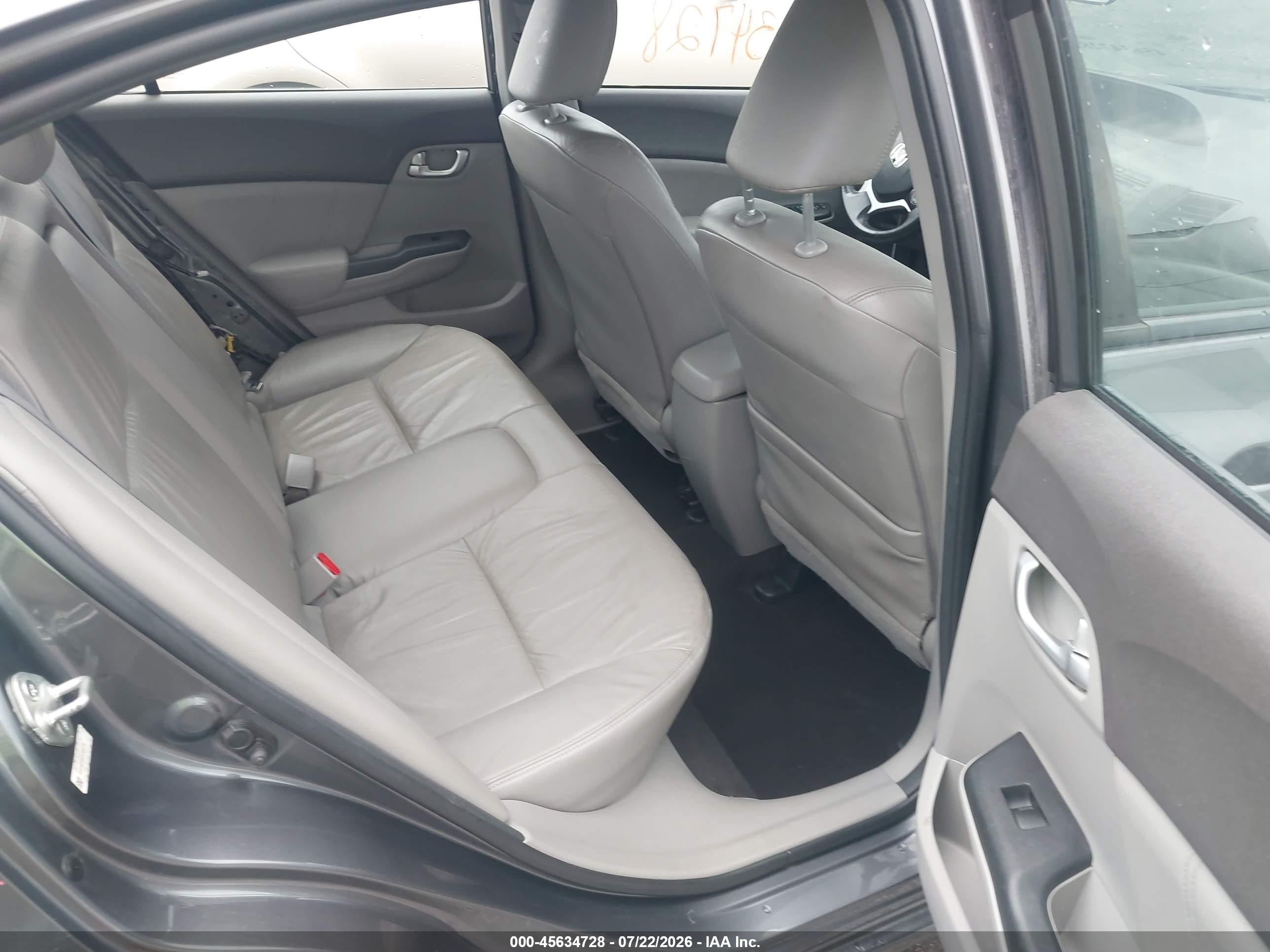 2012 Honda Civic Ex-l Gray vin: 19XFB2F92CE308126