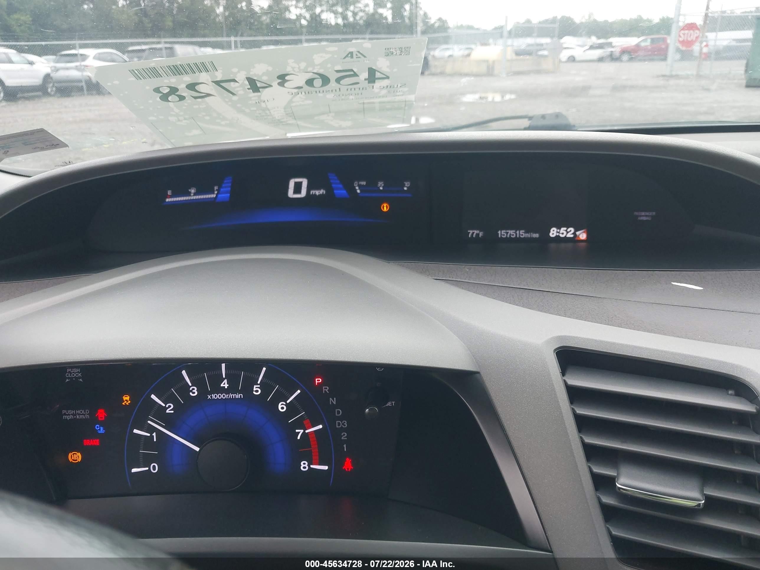 2012 Honda Civic Ex-l Gray vin: 19XFB2F92CE308126