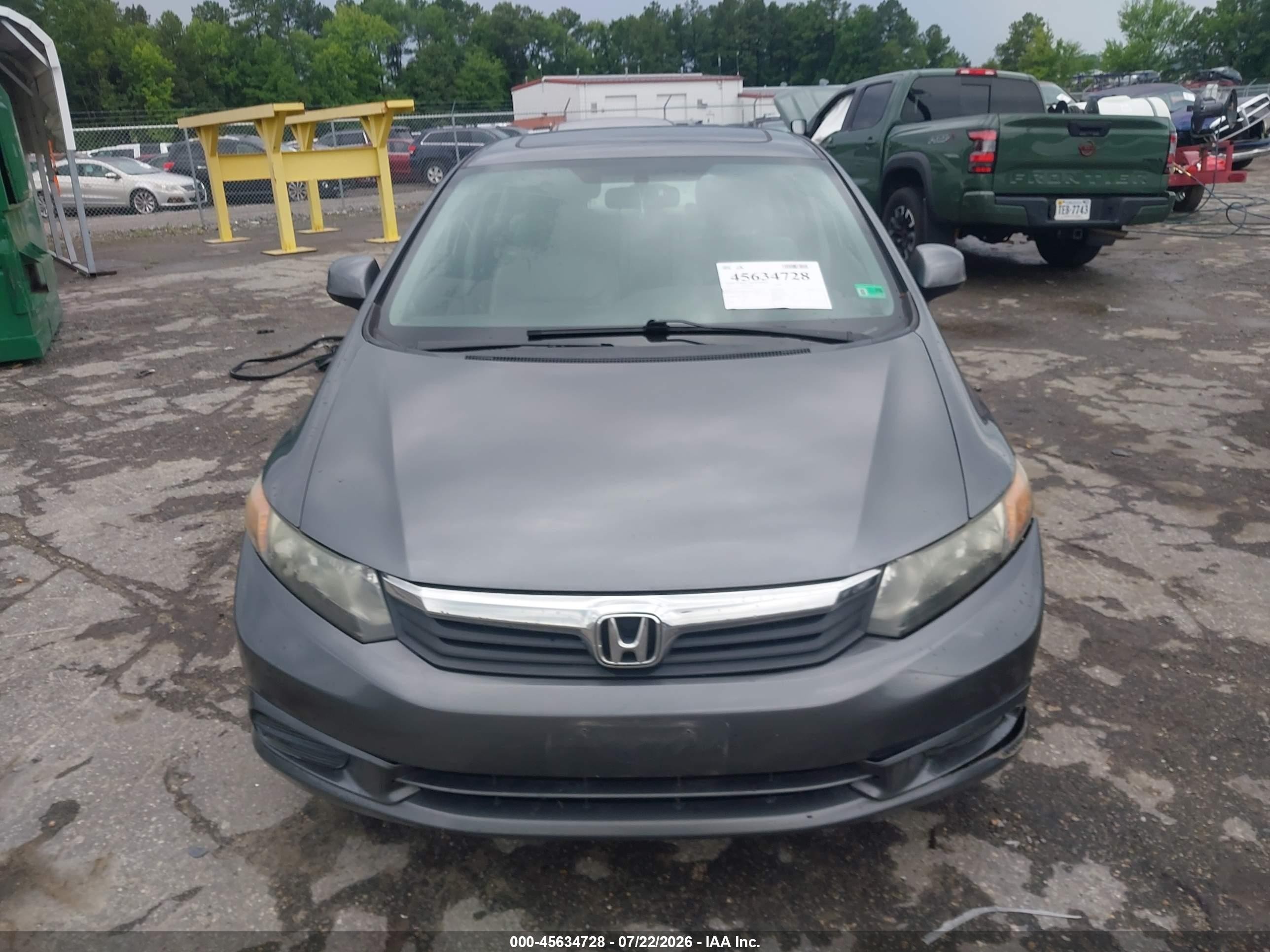 2012 Honda Civic Ex-l Gray vin: 19XFB2F92CE308126
