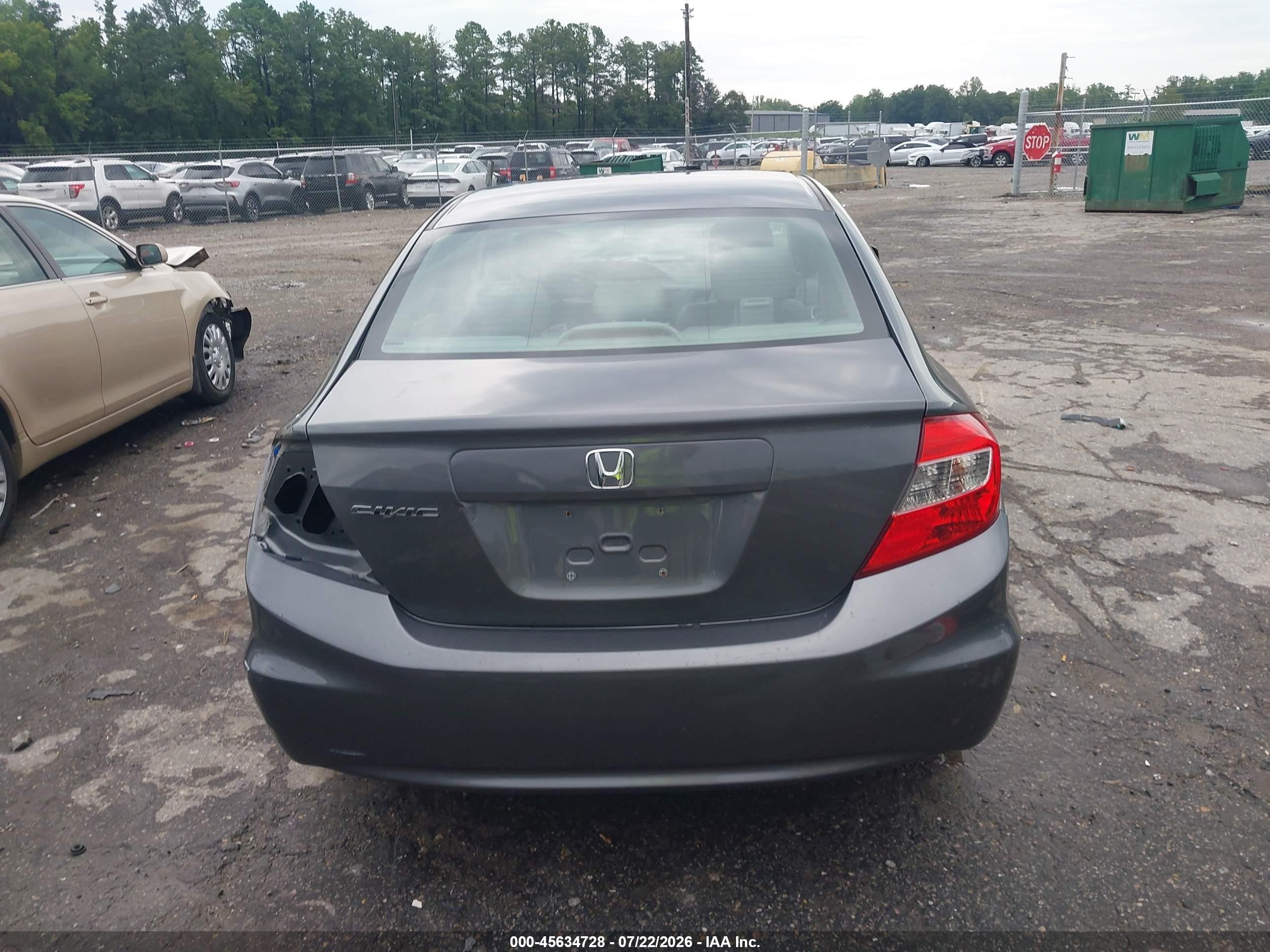 2012 Honda Civic Ex-l Gray vin: 19XFB2F92CE308126