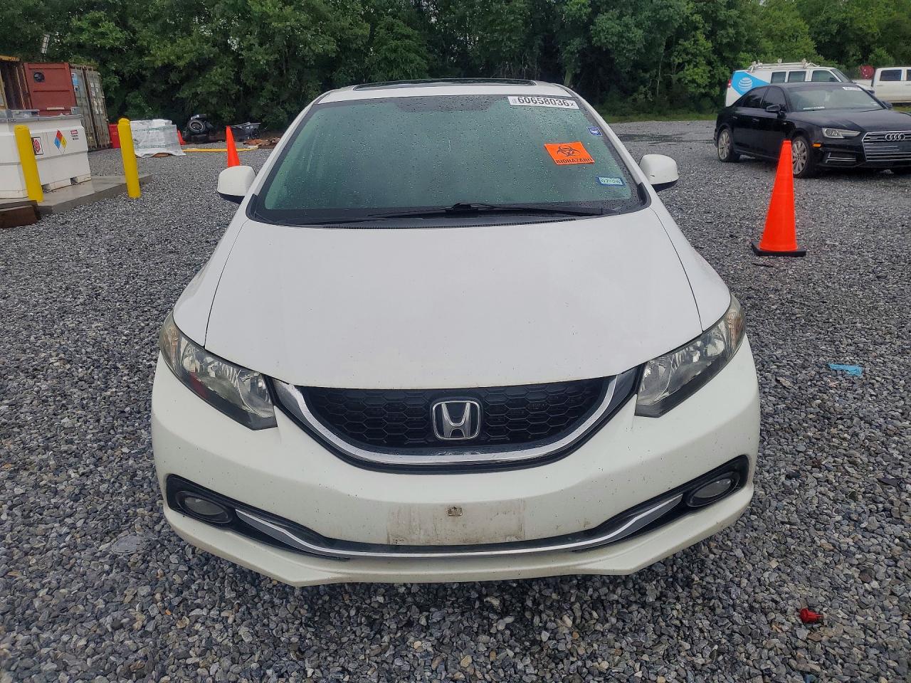 2013 Honda Civic Exl White vin: 19XFB2F92DE002688