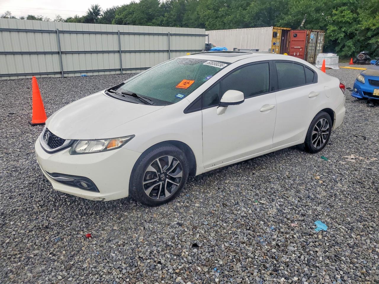 2013 Honda Civic Exl White vin: 19XFB2F92DE002688