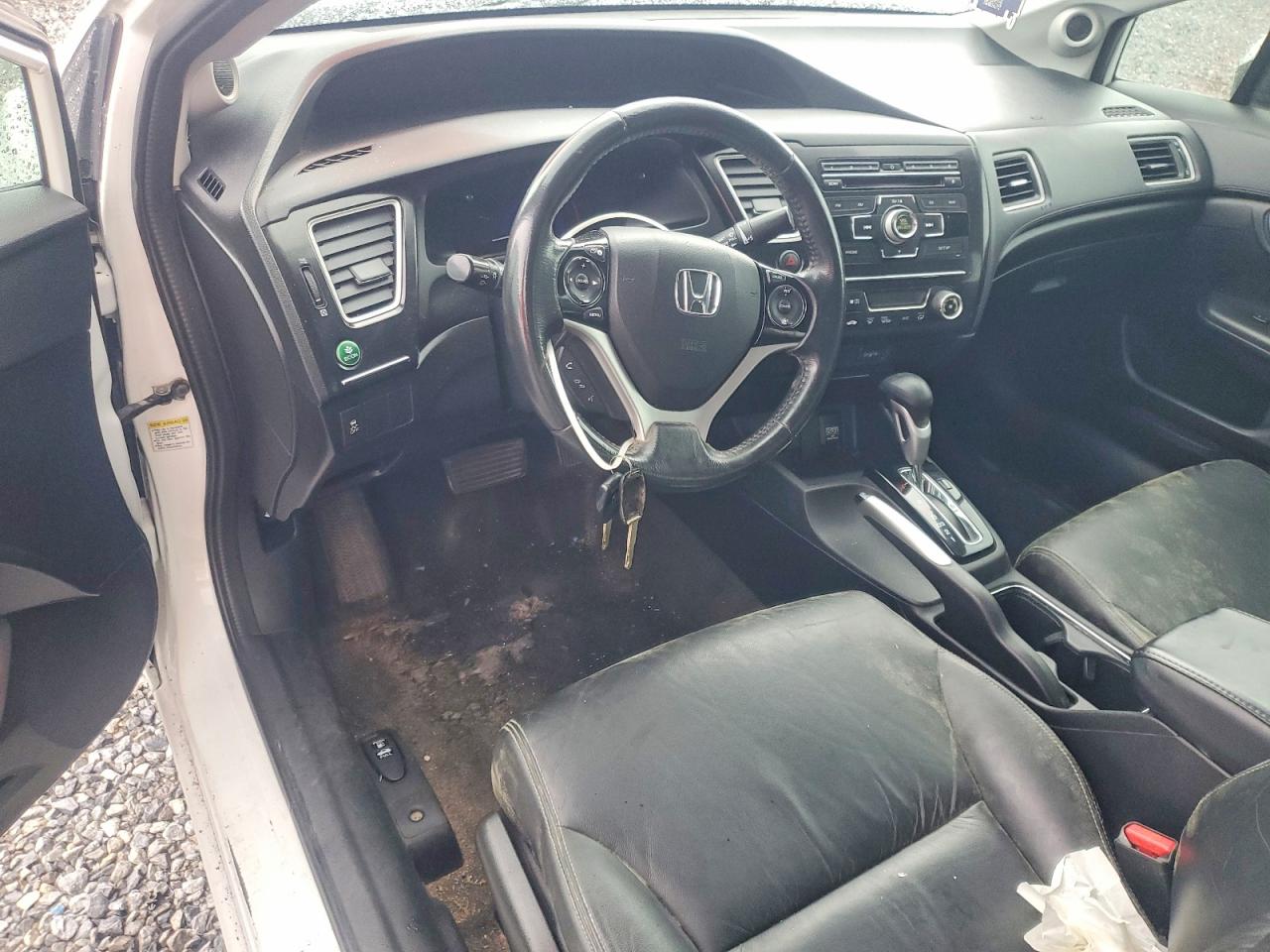2013 Honda Civic Exl White vin: 19XFB2F92DE002688