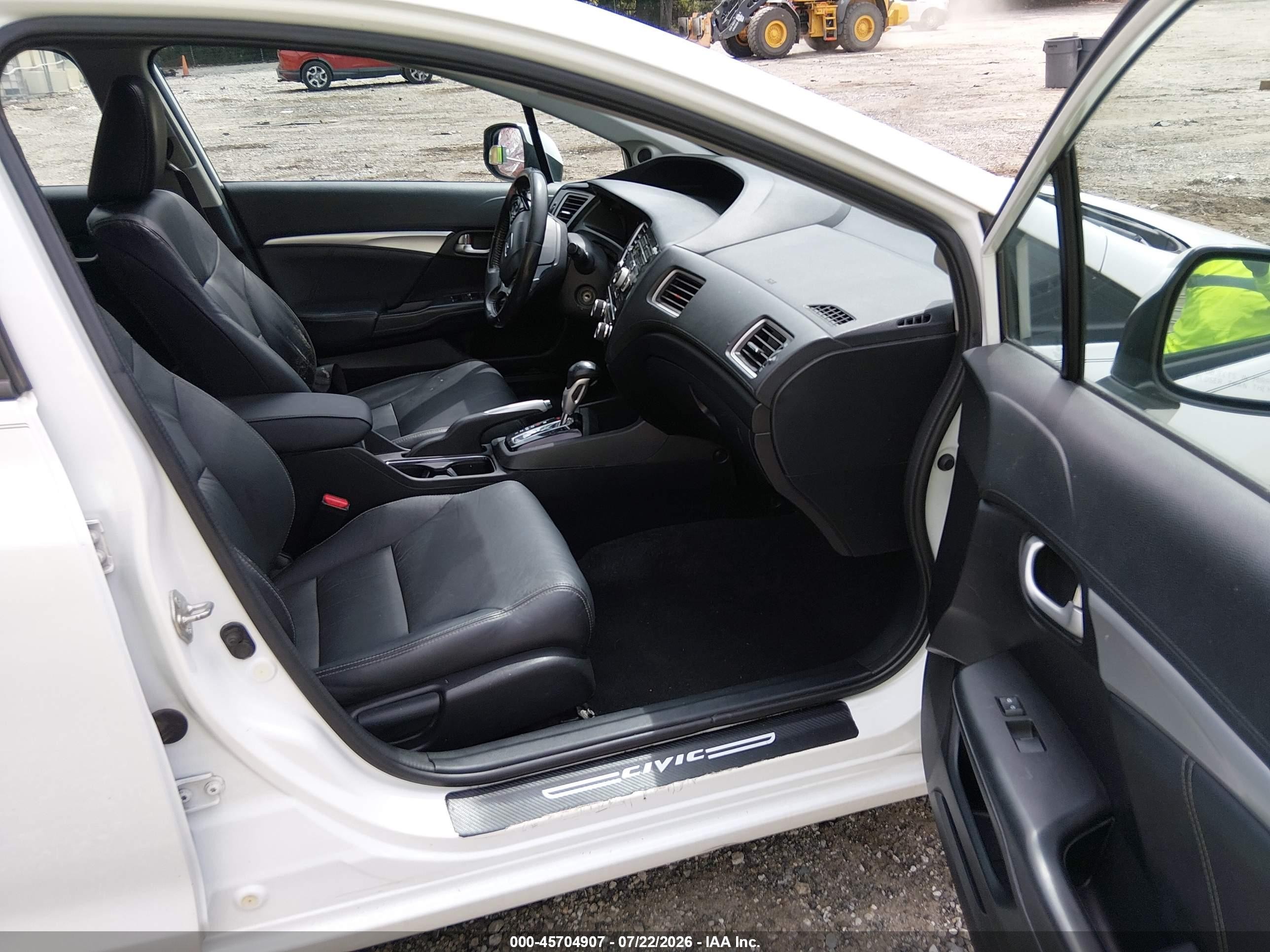 2013 Honda Civic Ex-l White vin: 19XFB2F92DE036789