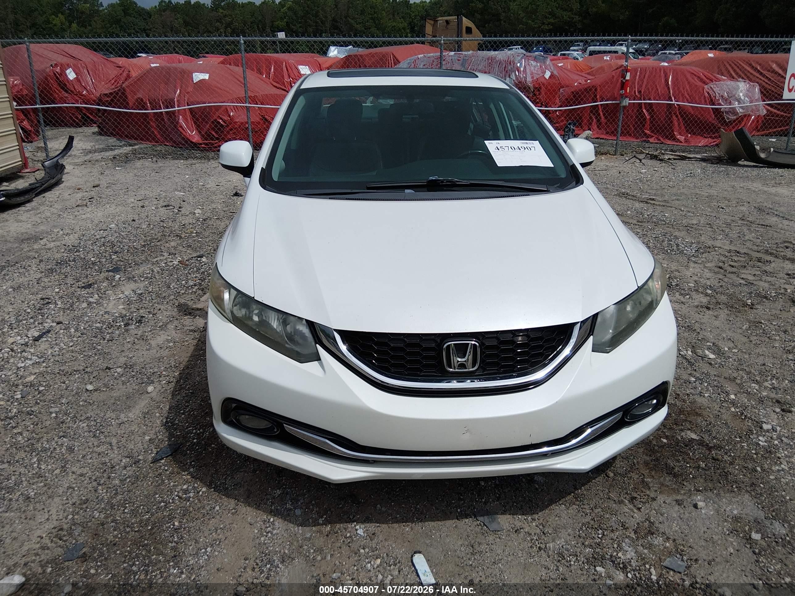 2013 Honda Civic Ex-l White vin: 19XFB2F92DE036789