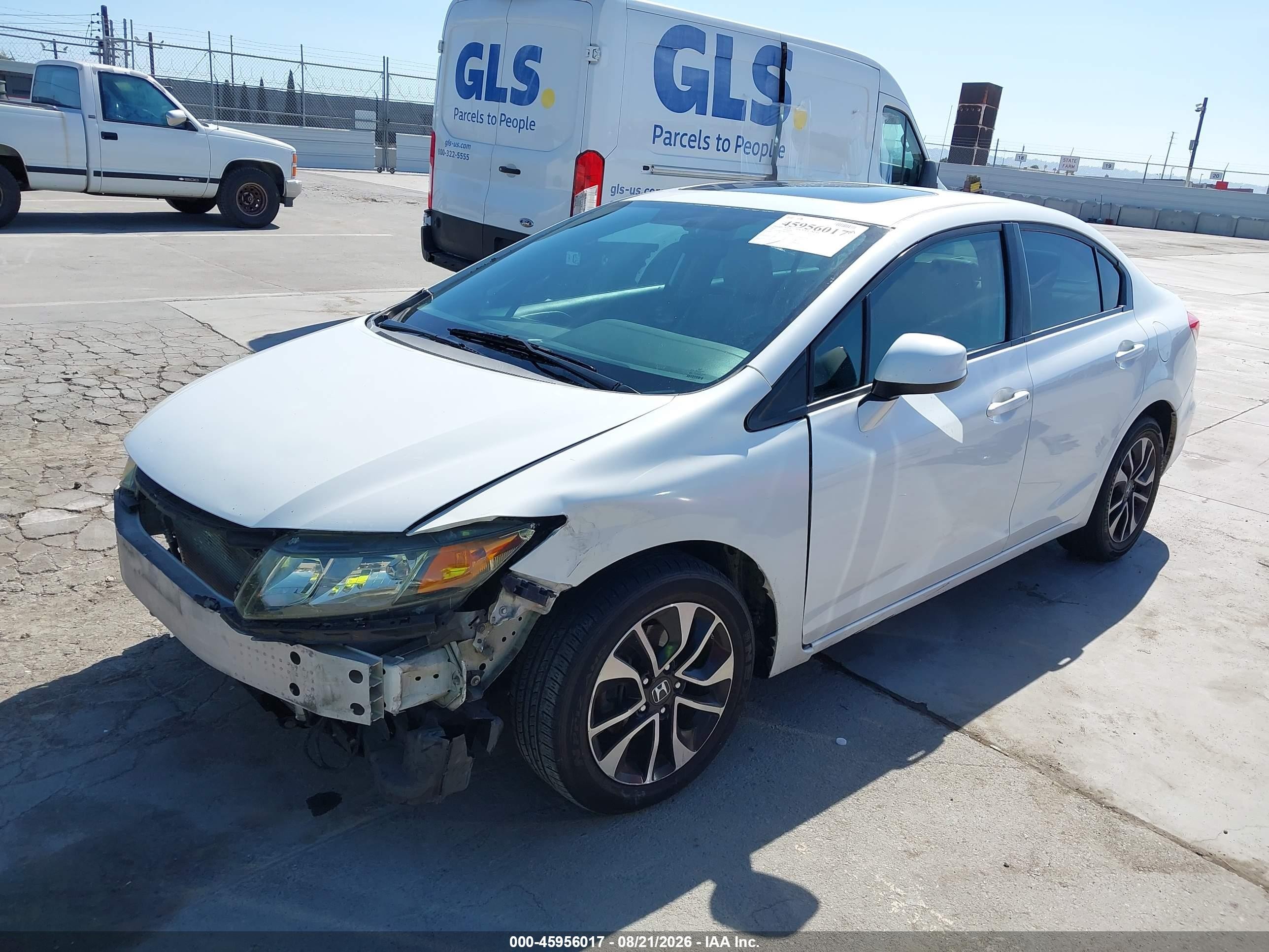 2013 Honda Civic Ex-l White vin: 19XFB2F92DE039692