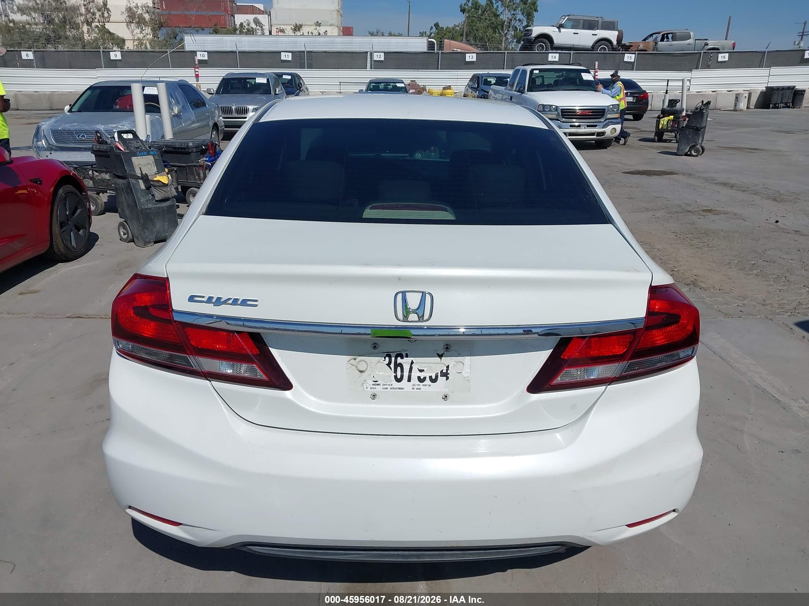 2013 Honda Civic Ex-l White vin: 19XFB2F92DE039692