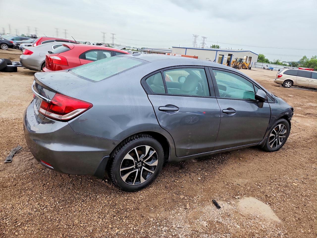 2013 Honda Civic Exl Gray vin: 19XFB2F92DE043659