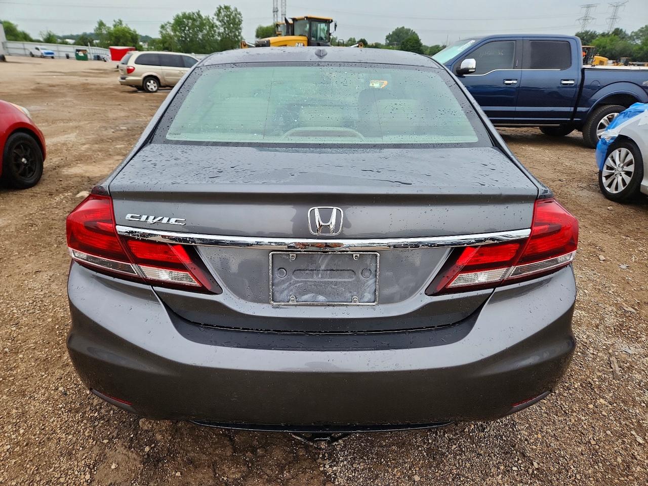 2013 Honda Civic Exl Gray vin: 19XFB2F92DE043659