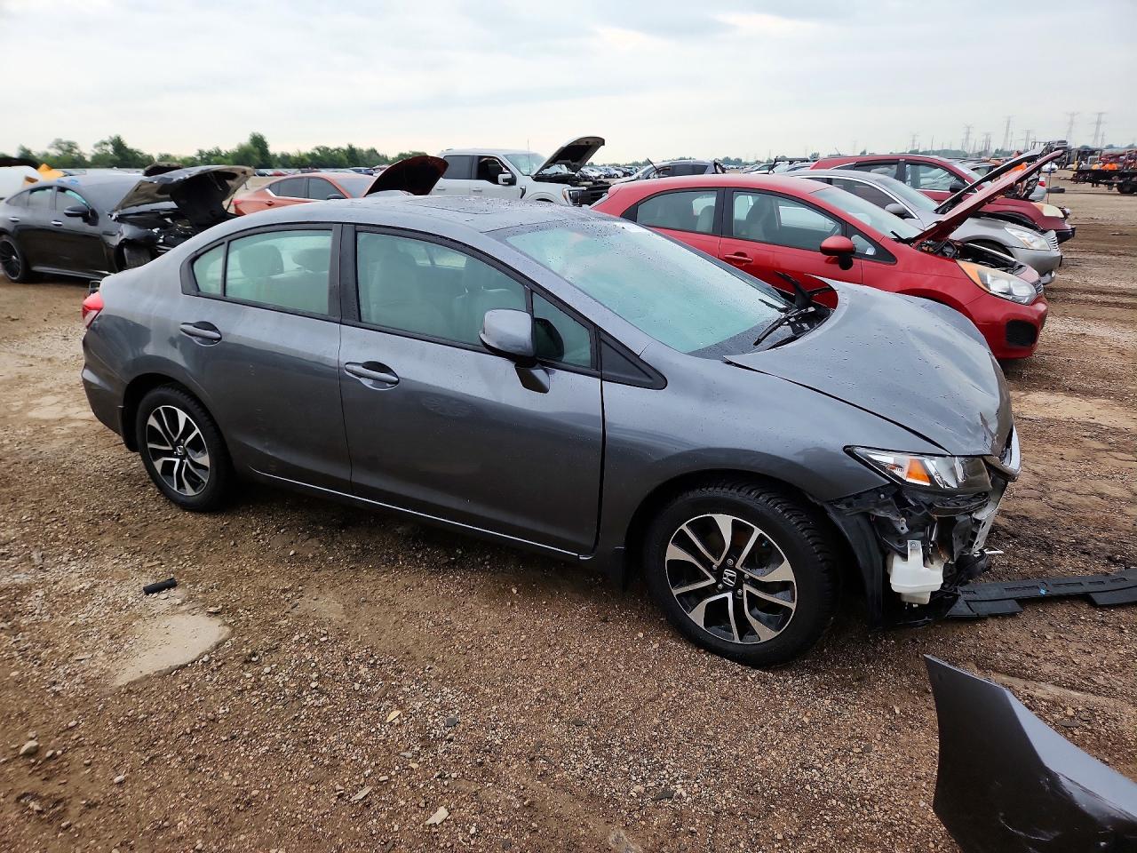 2013 Honda Civic Exl Gray vin: 19XFB2F92DE043659