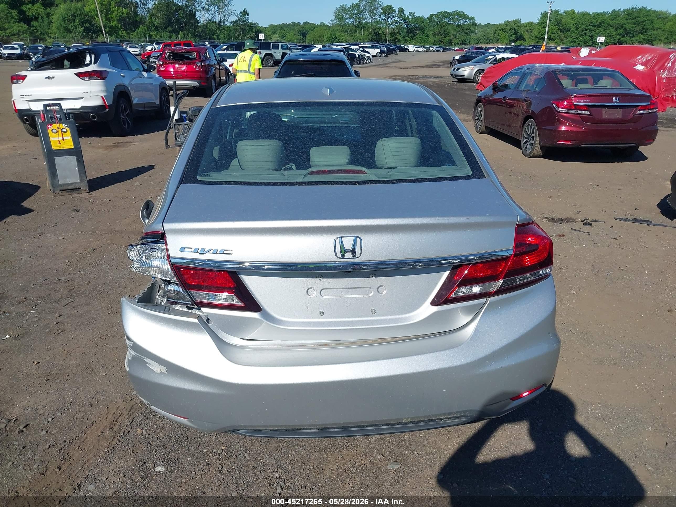 2013 Honda Civic Ex-l Серебряный vin: 19XFB2F92DE267434