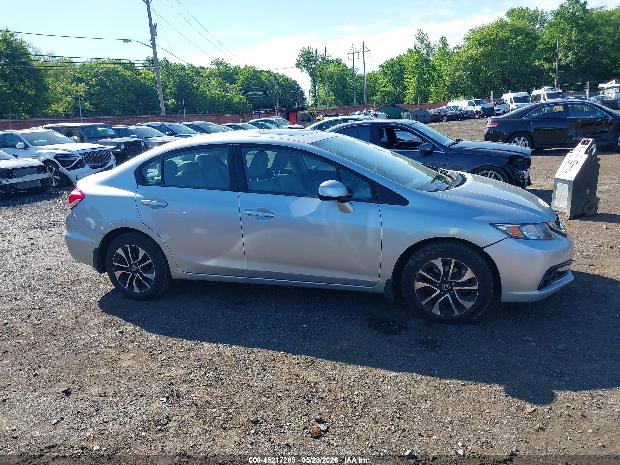 2013 Honda Civic Ex-l Серебряный vin: 19XFB2F92DE267434