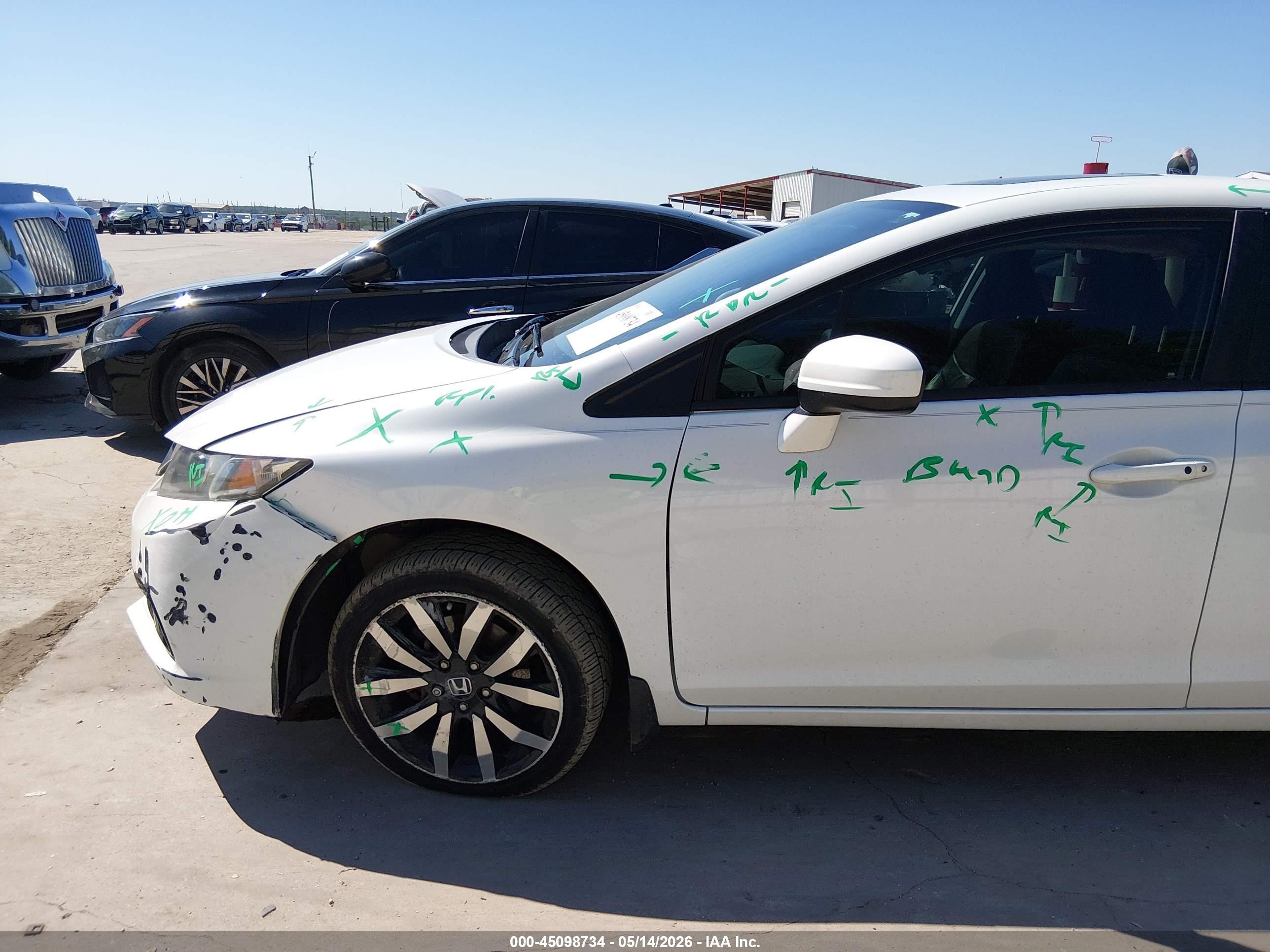 2014 Honda Civic Ex-l White vin: 19XFB2F92EE021114