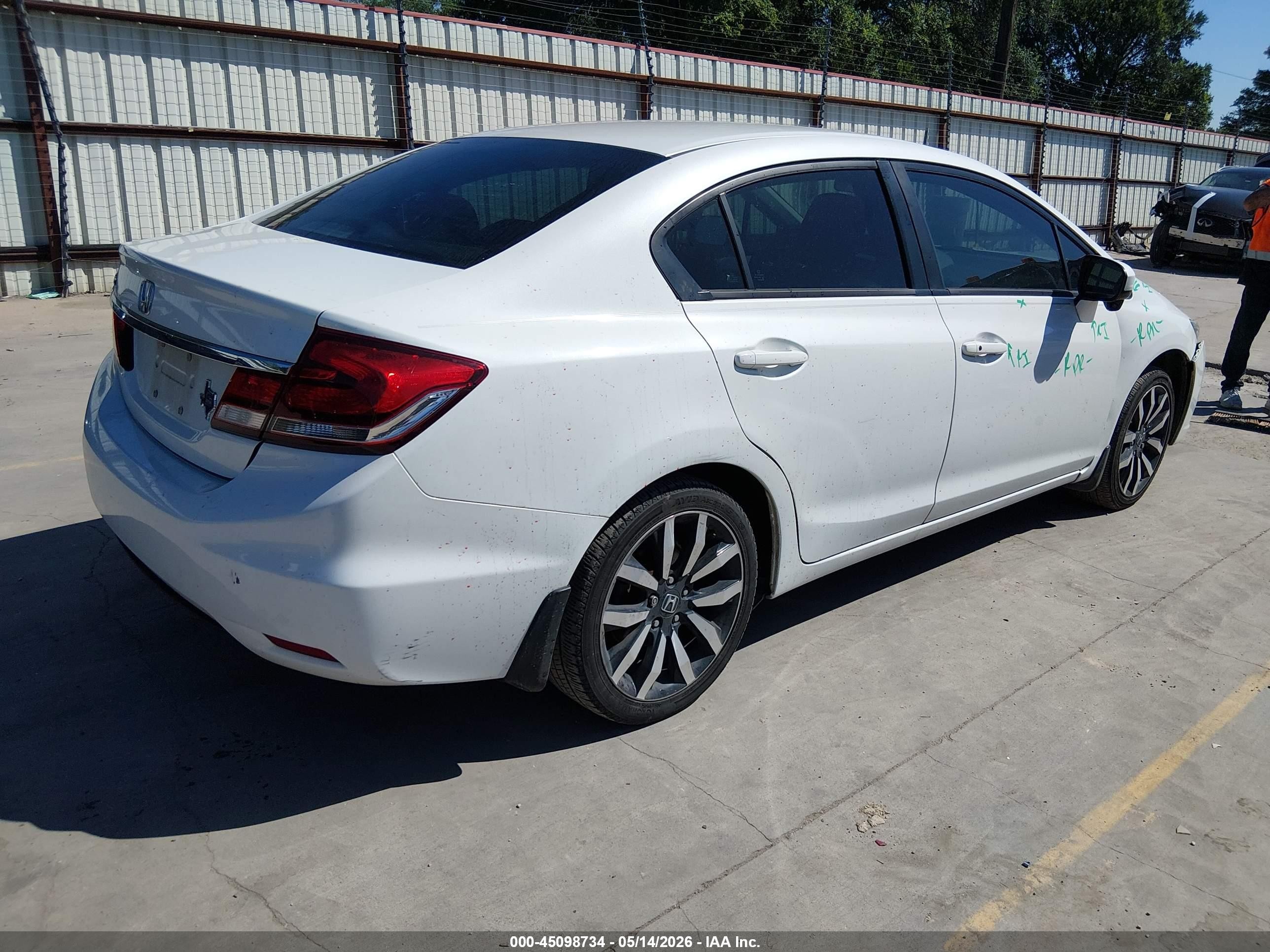 2014 Honda Civic Ex-l White vin: 19XFB2F92EE021114