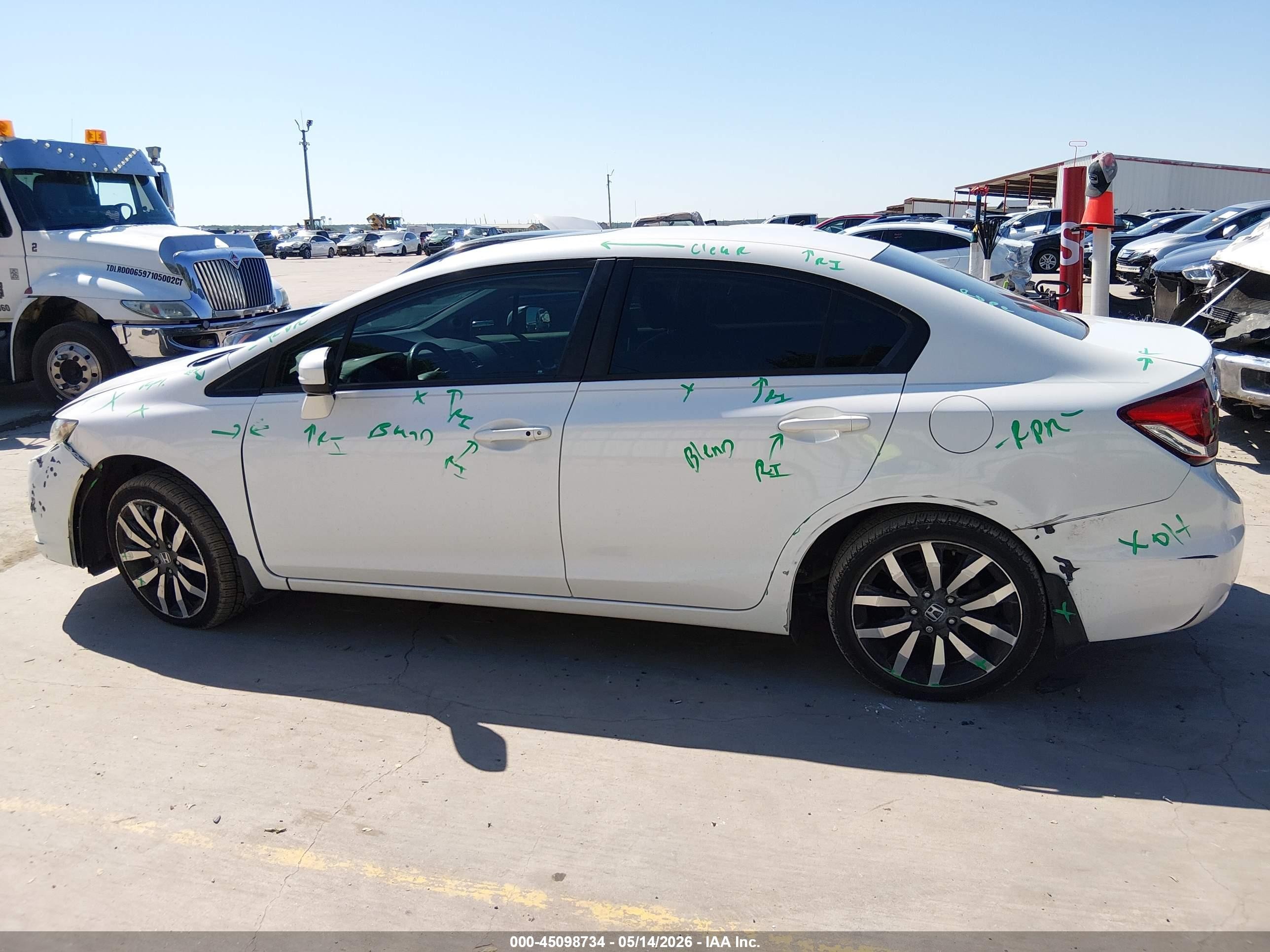 2014 Honda Civic Ex-l White vin: 19XFB2F92EE021114