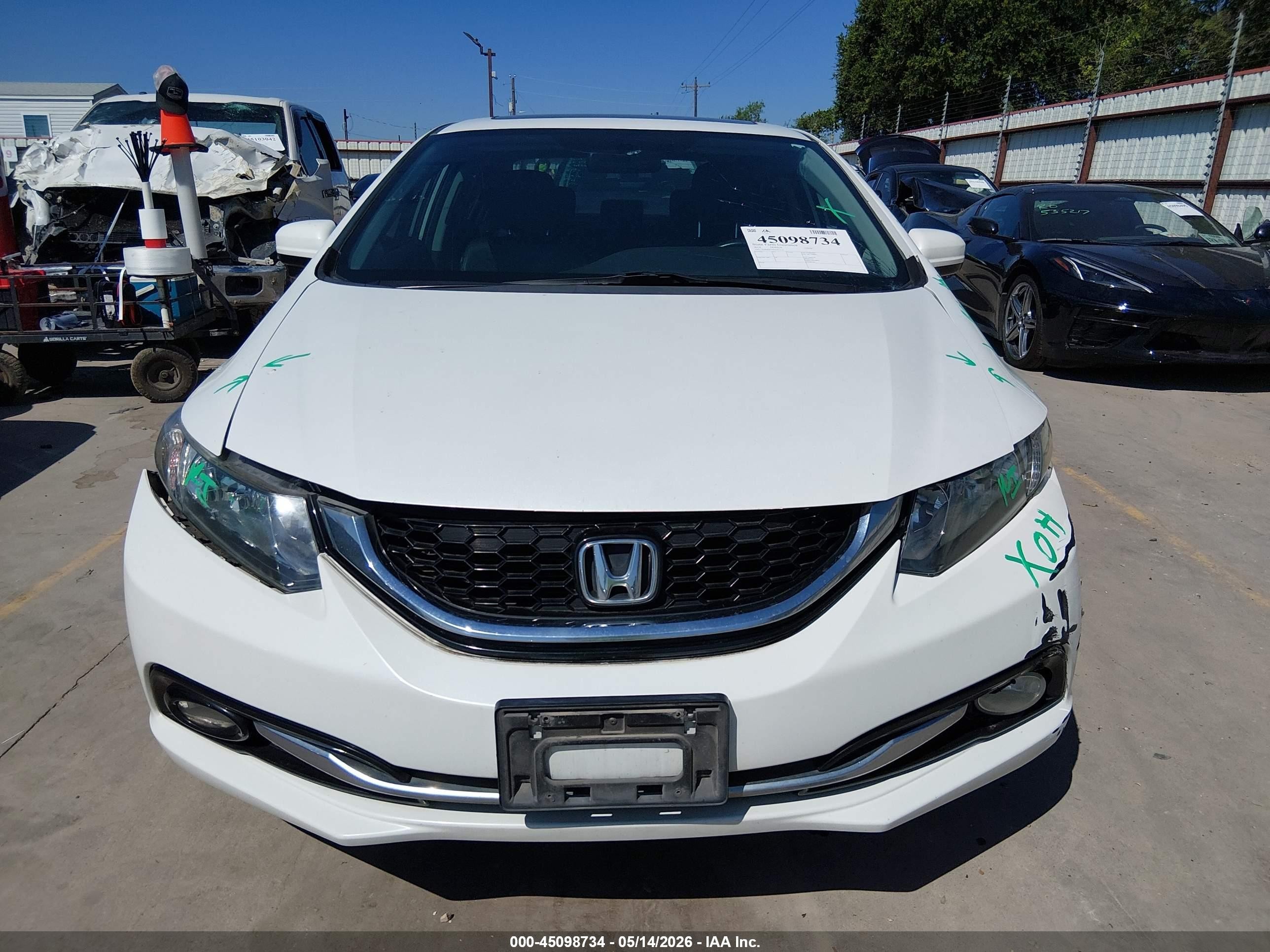 2014 Honda Civic Ex-l White vin: 19XFB2F92EE021114