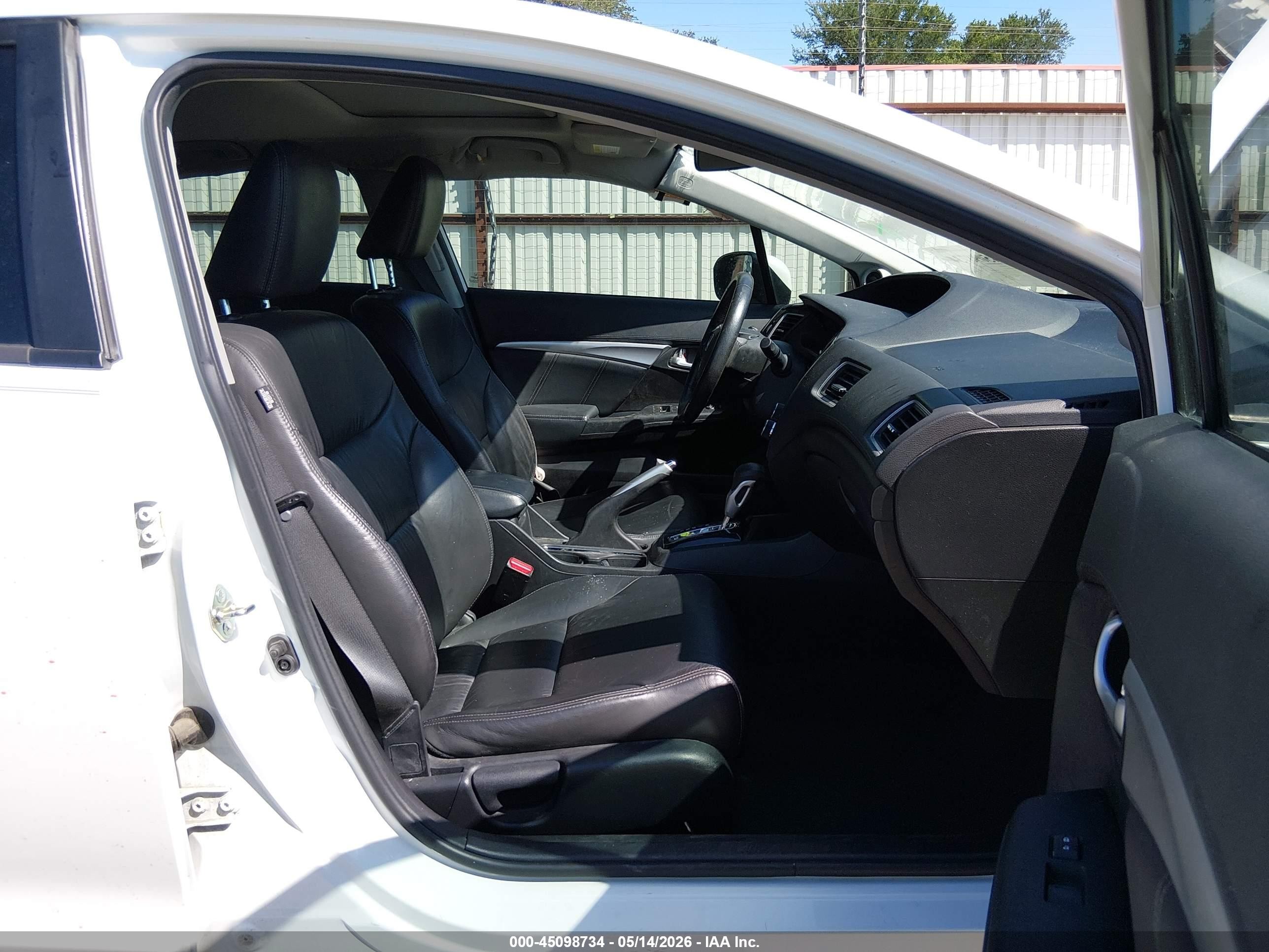 2014 Honda Civic Ex-l White vin: 19XFB2F92EE021114