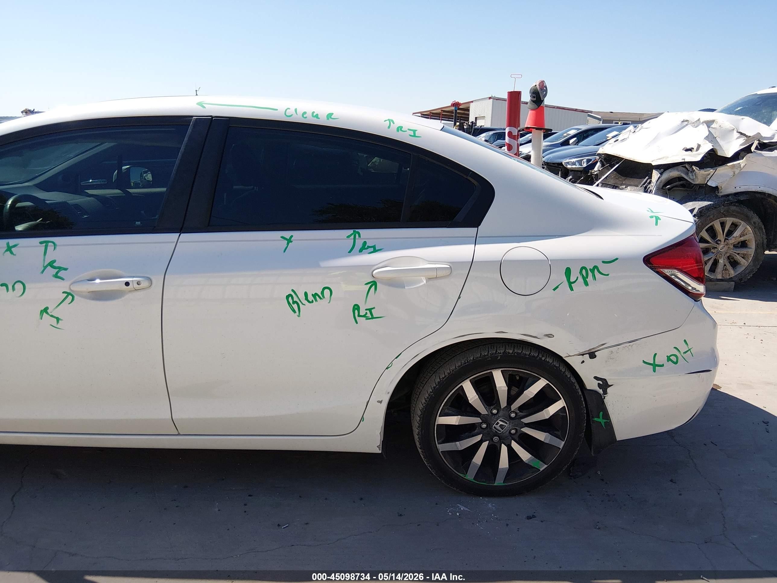 2014 Honda Civic Ex-l White vin: 19XFB2F92EE021114