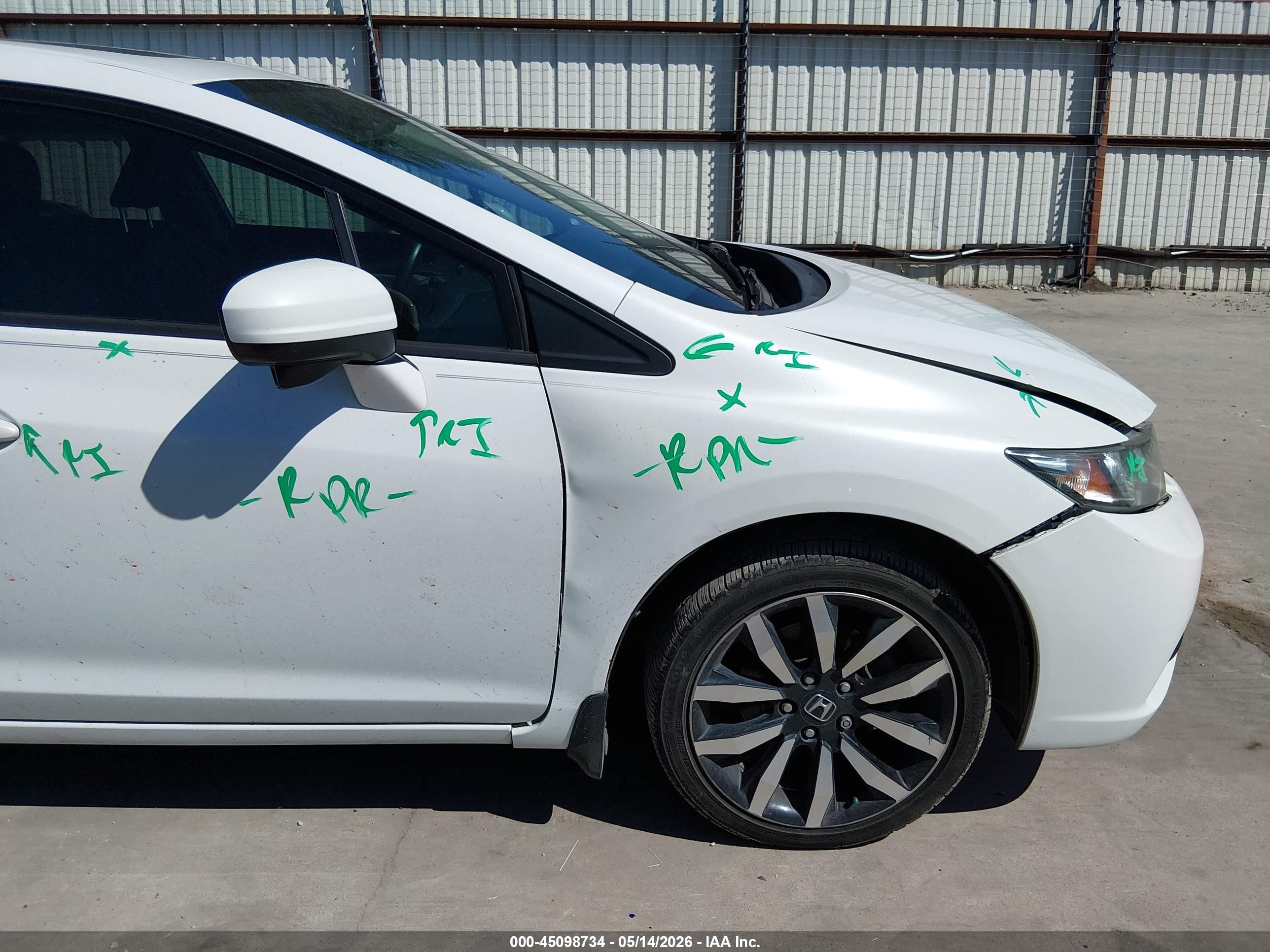 2014 Honda Civic Ex-l White vin: 19XFB2F92EE021114