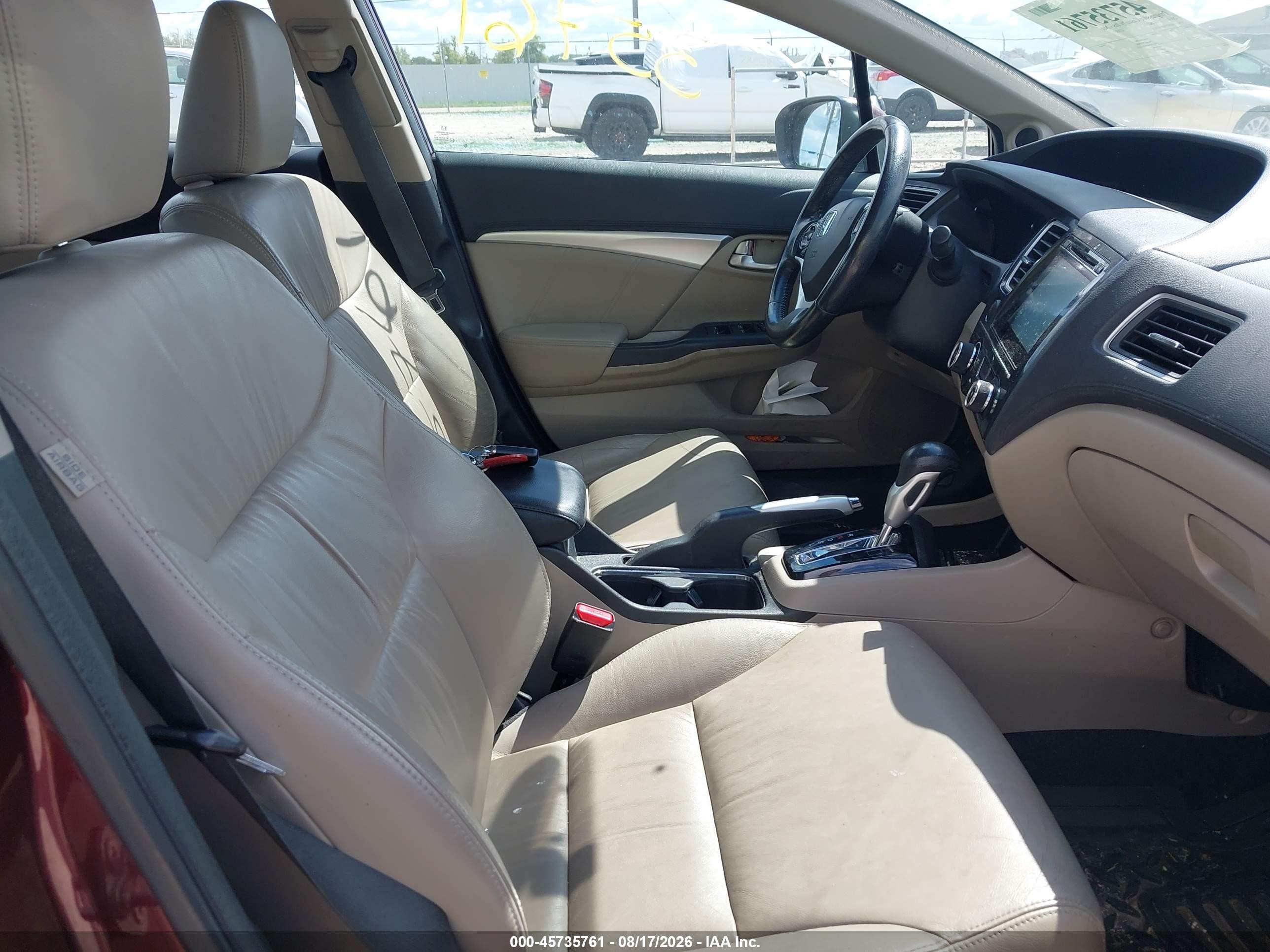 2014 Honda Civic Ex-l Red vin: 19XFB2F92EE023624