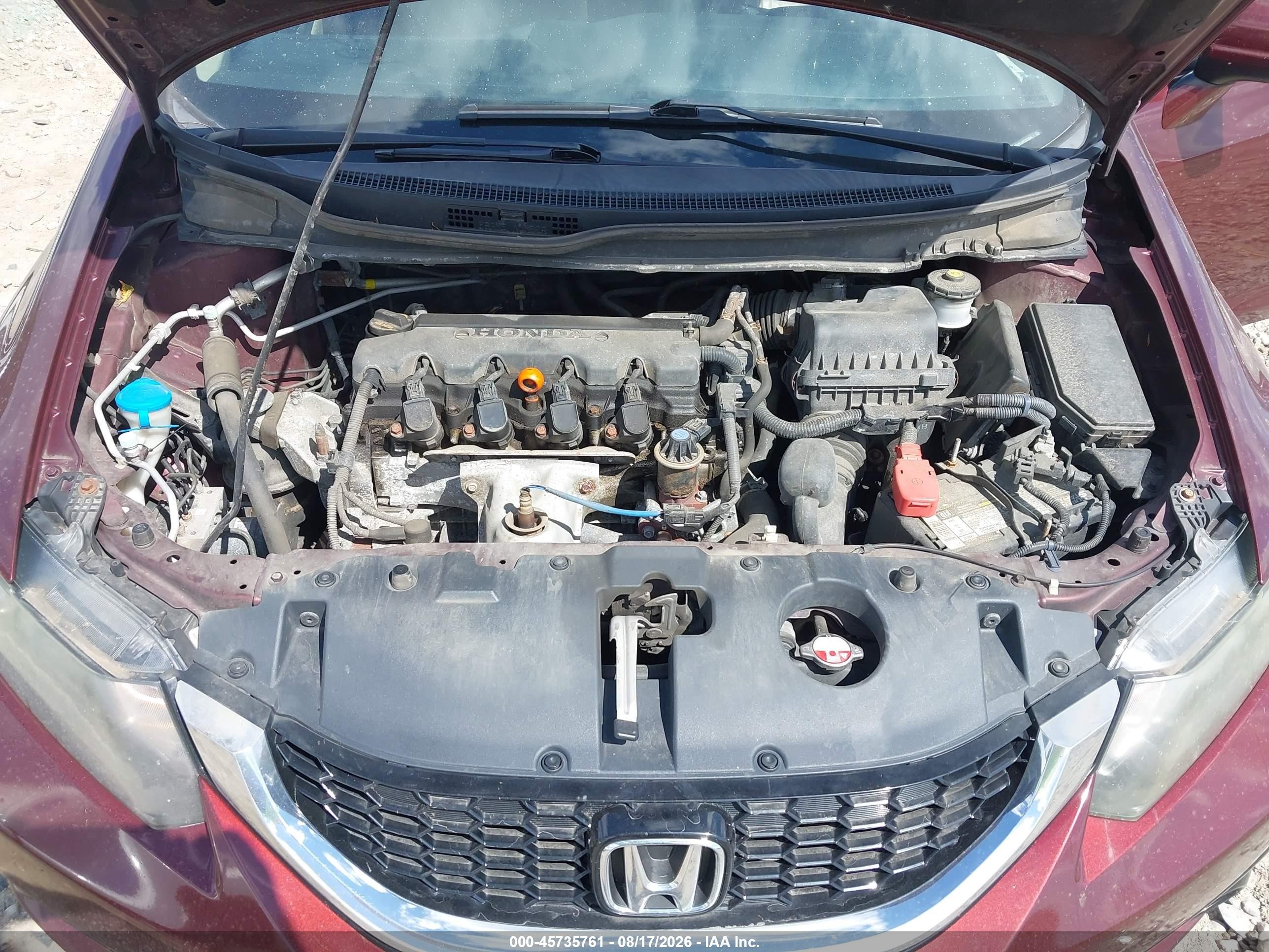 2014 Honda Civic Ex-l Red vin: 19XFB2F92EE023624