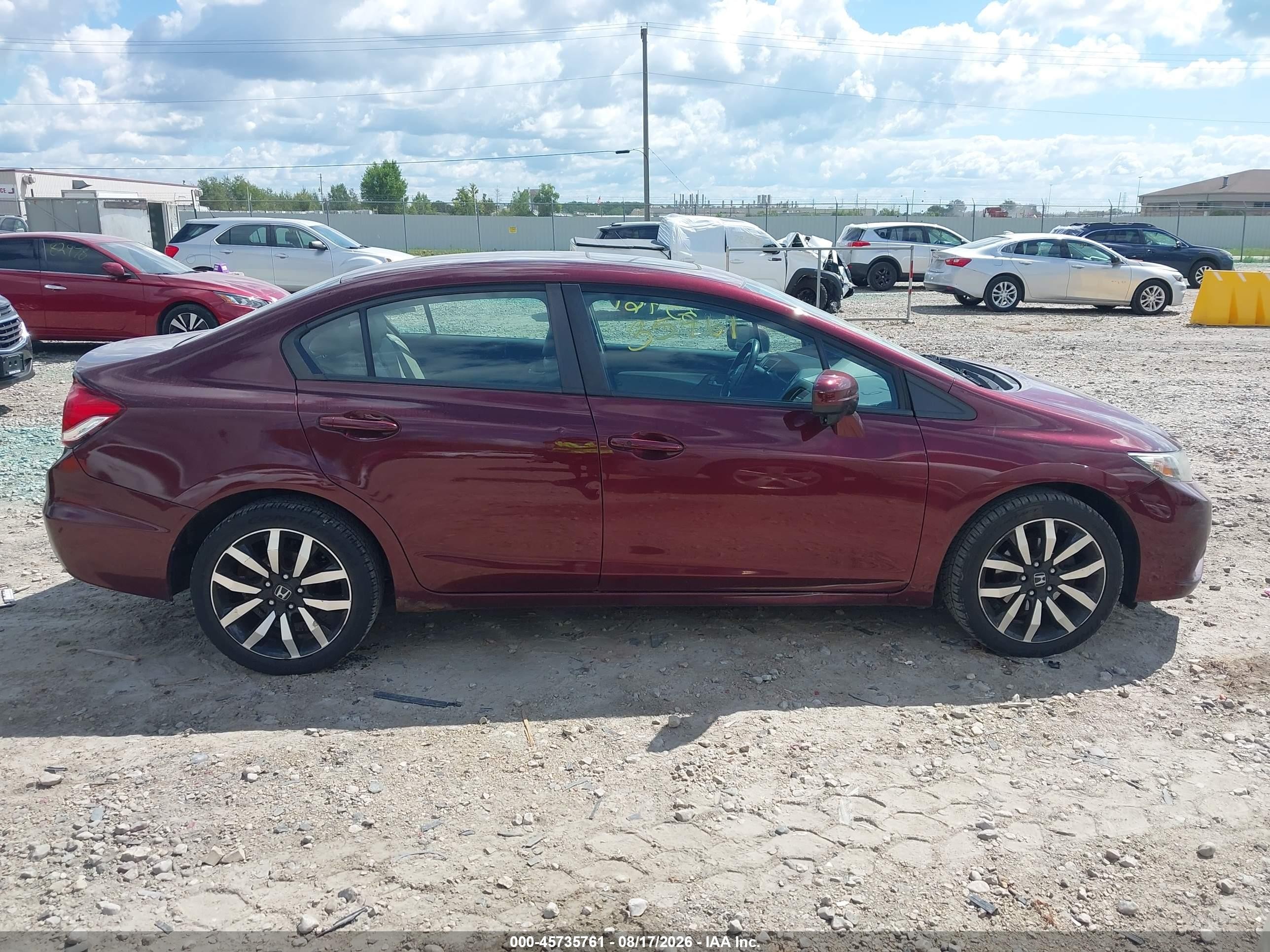 2014 Honda Civic Ex-l Red vin: 19XFB2F92EE023624