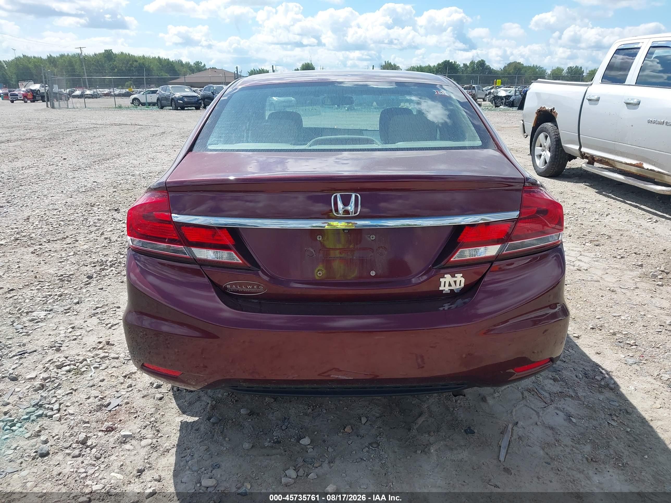 2014 Honda Civic Ex-l Red vin: 19XFB2F92EE023624