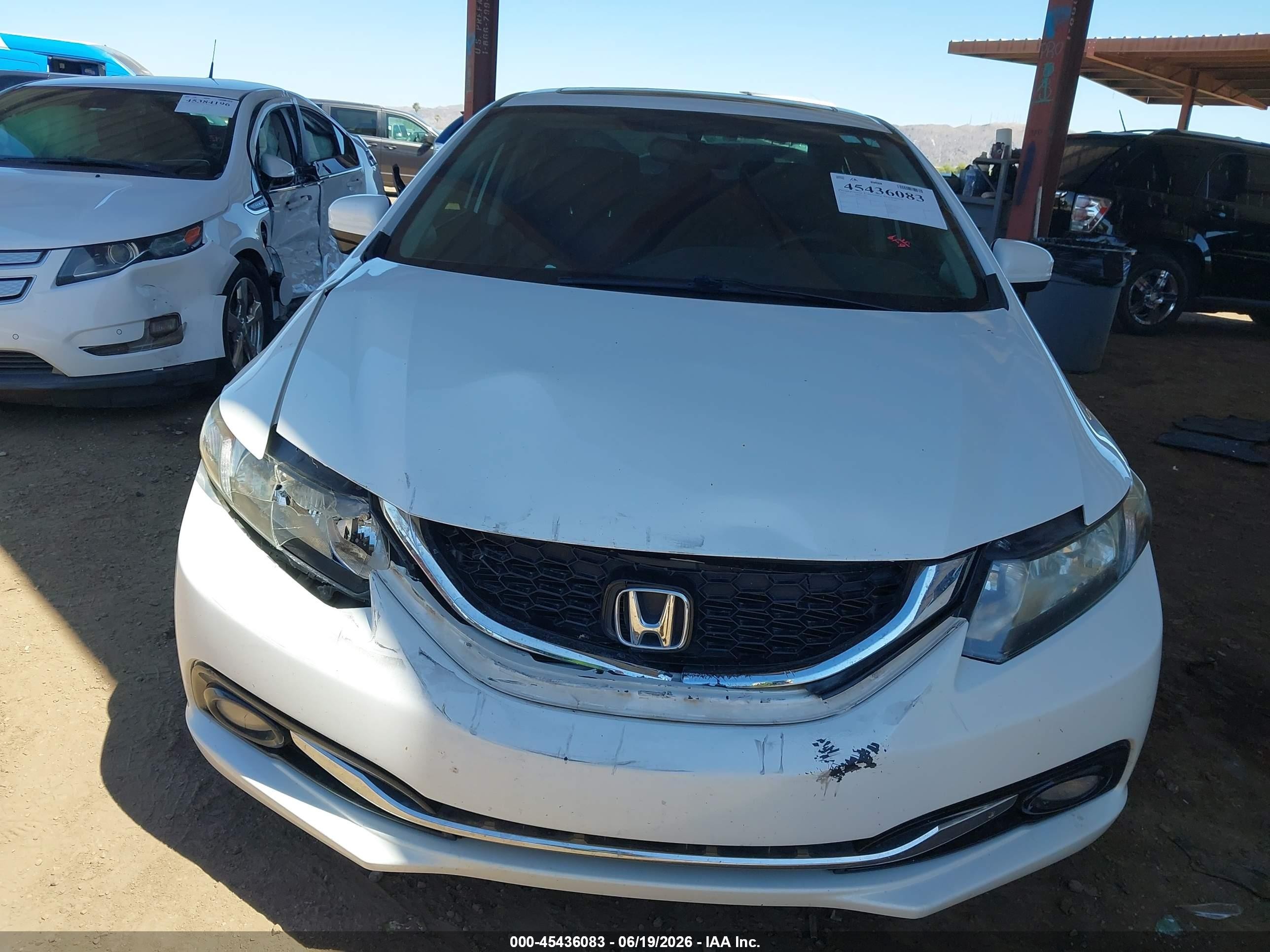 2014 Honda Civic Ex-l Белый vin: 19XFB2F92EE048622