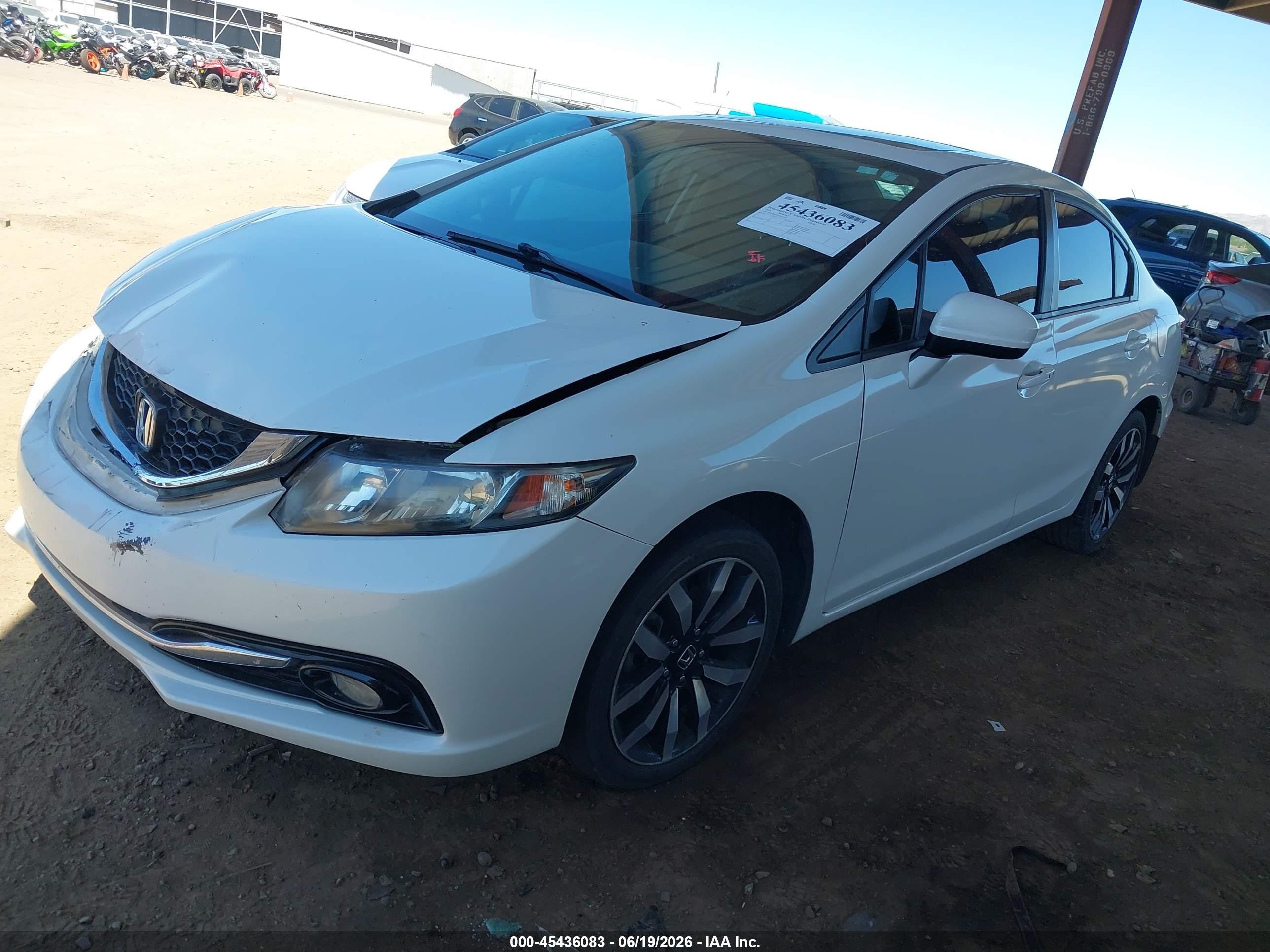 2014 Honda Civic Ex-l Белый vin: 19XFB2F92EE048622