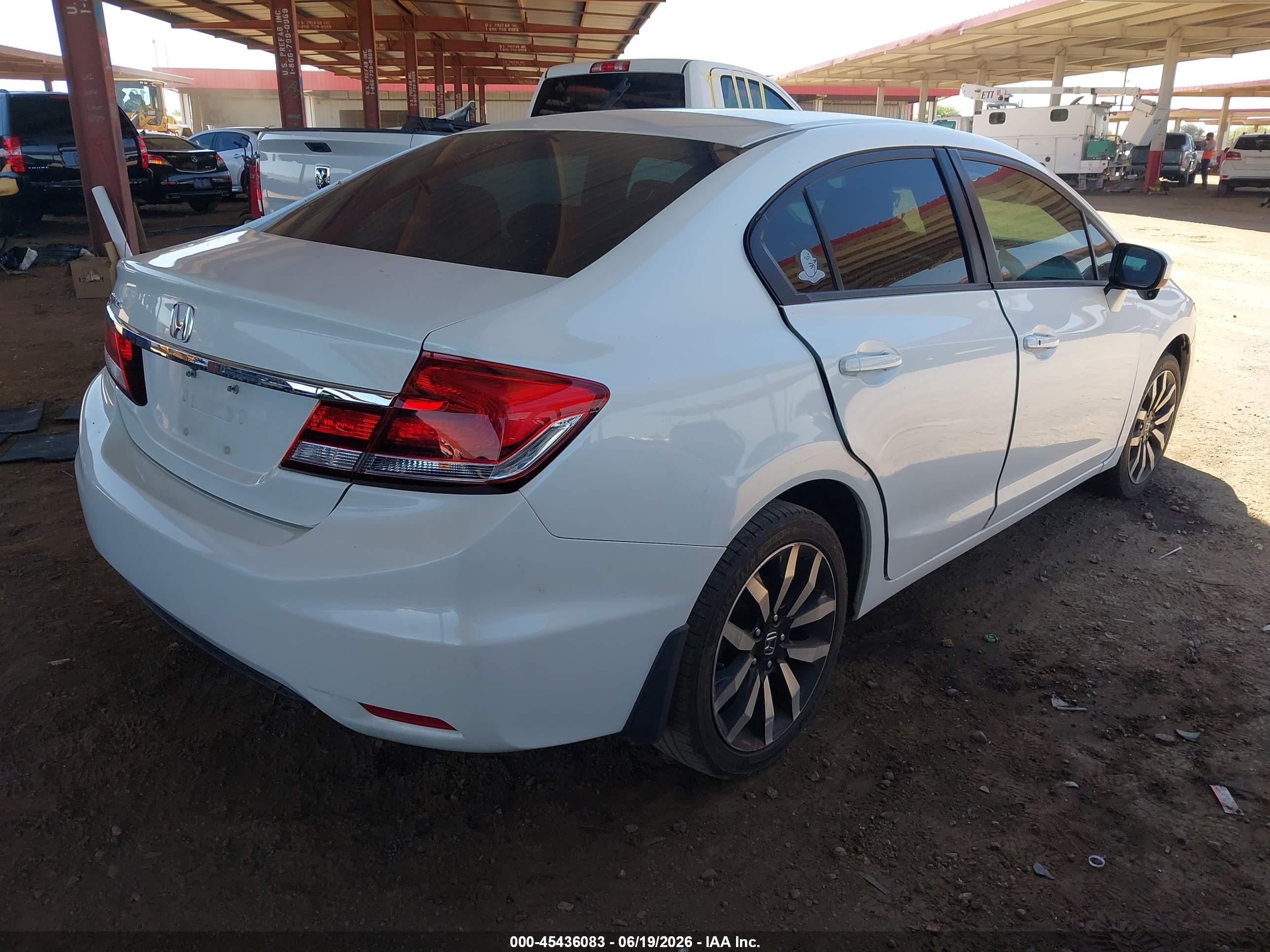 2014 Honda Civic Ex-l Белый vin: 19XFB2F92EE048622
