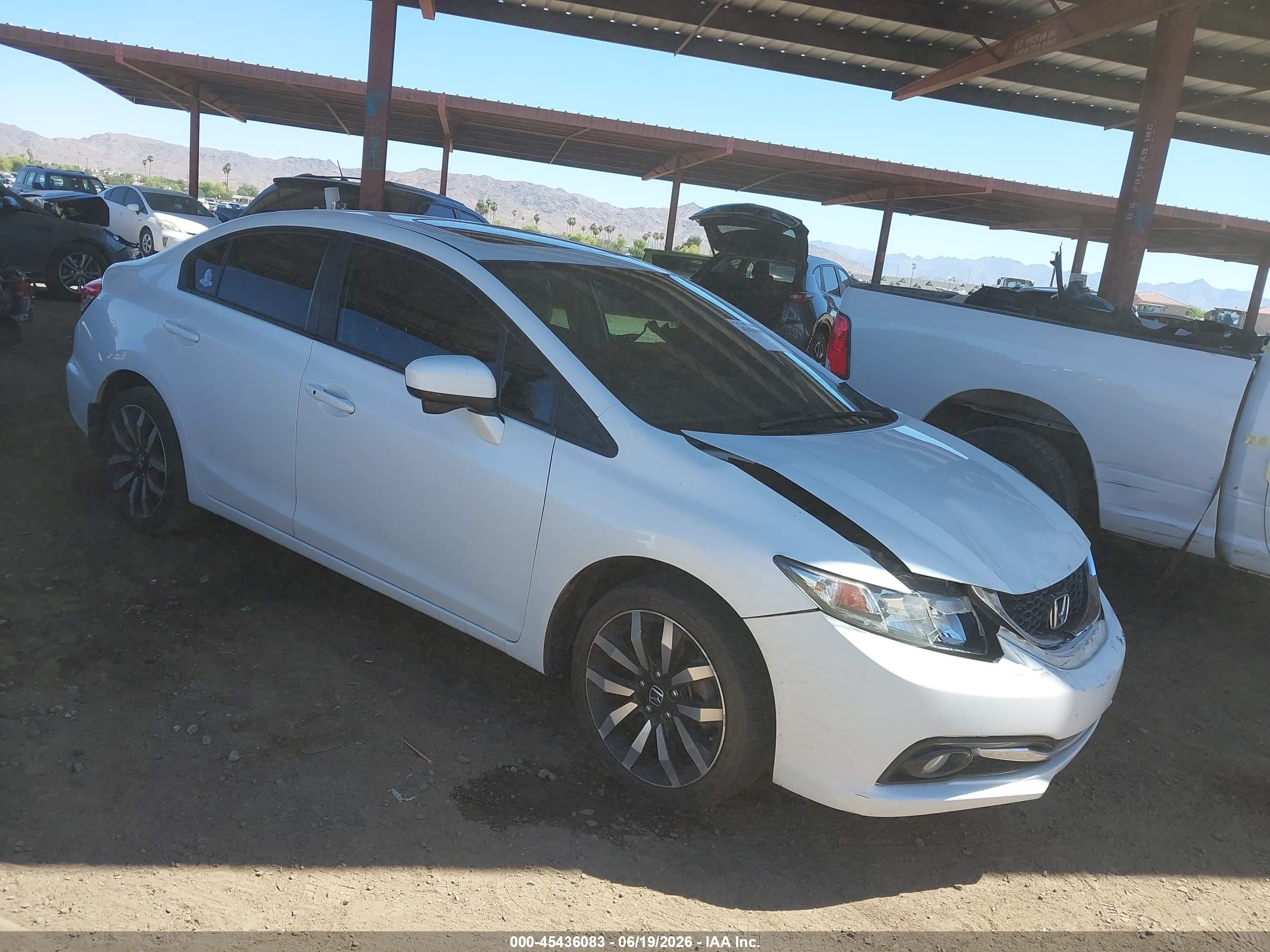 2014 Honda Civic Ex-l Белый vin: 19XFB2F92EE048622