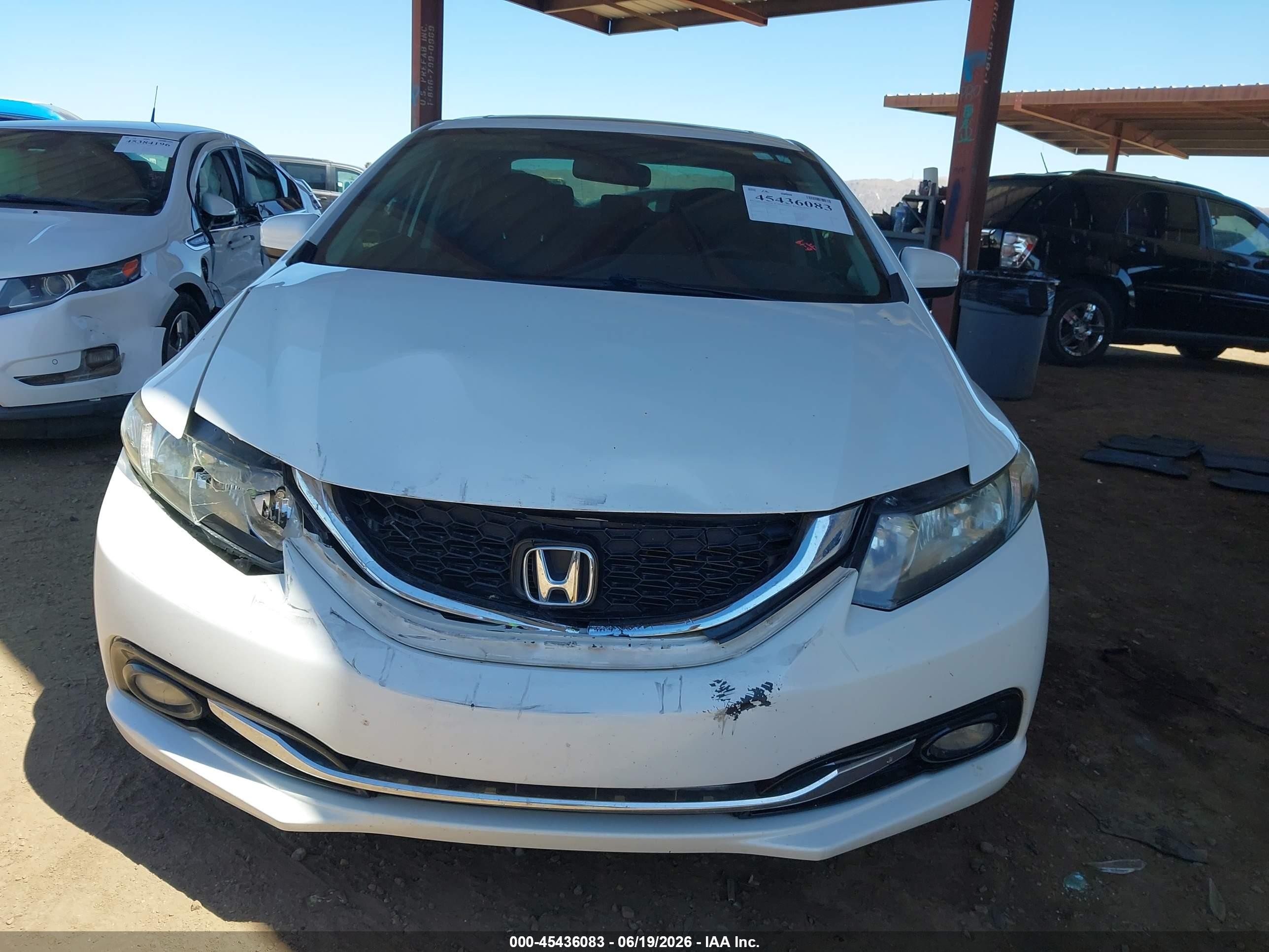 2014 Honda Civic Ex-l Белый vin: 19XFB2F92EE048622