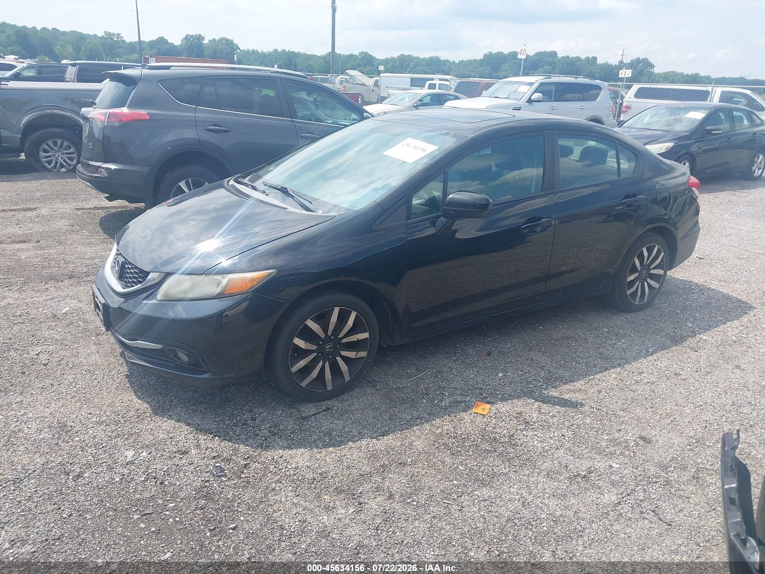 2014 Honda Civic Ex-l Black vin: 19XFB2F92EE200057