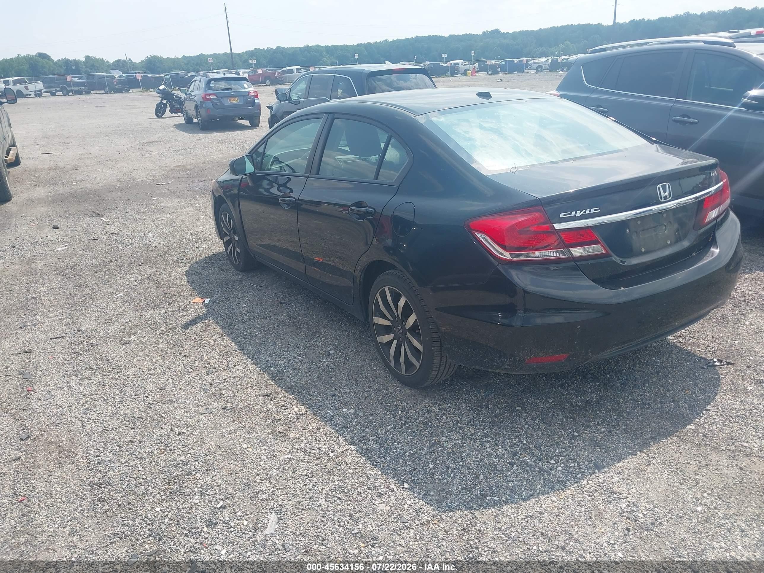 2014 Honda Civic Ex-l Black vin: 19XFB2F92EE200057