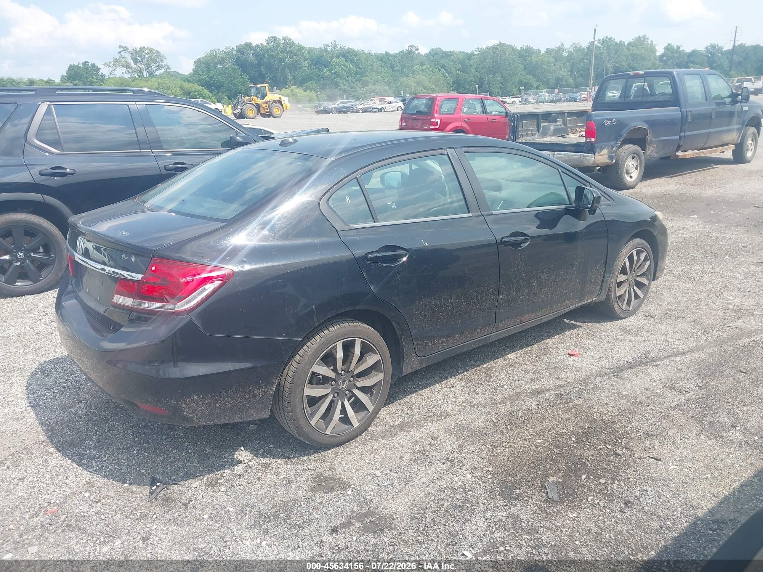 2014 Honda Civic Ex-l Black vin: 19XFB2F92EE200057