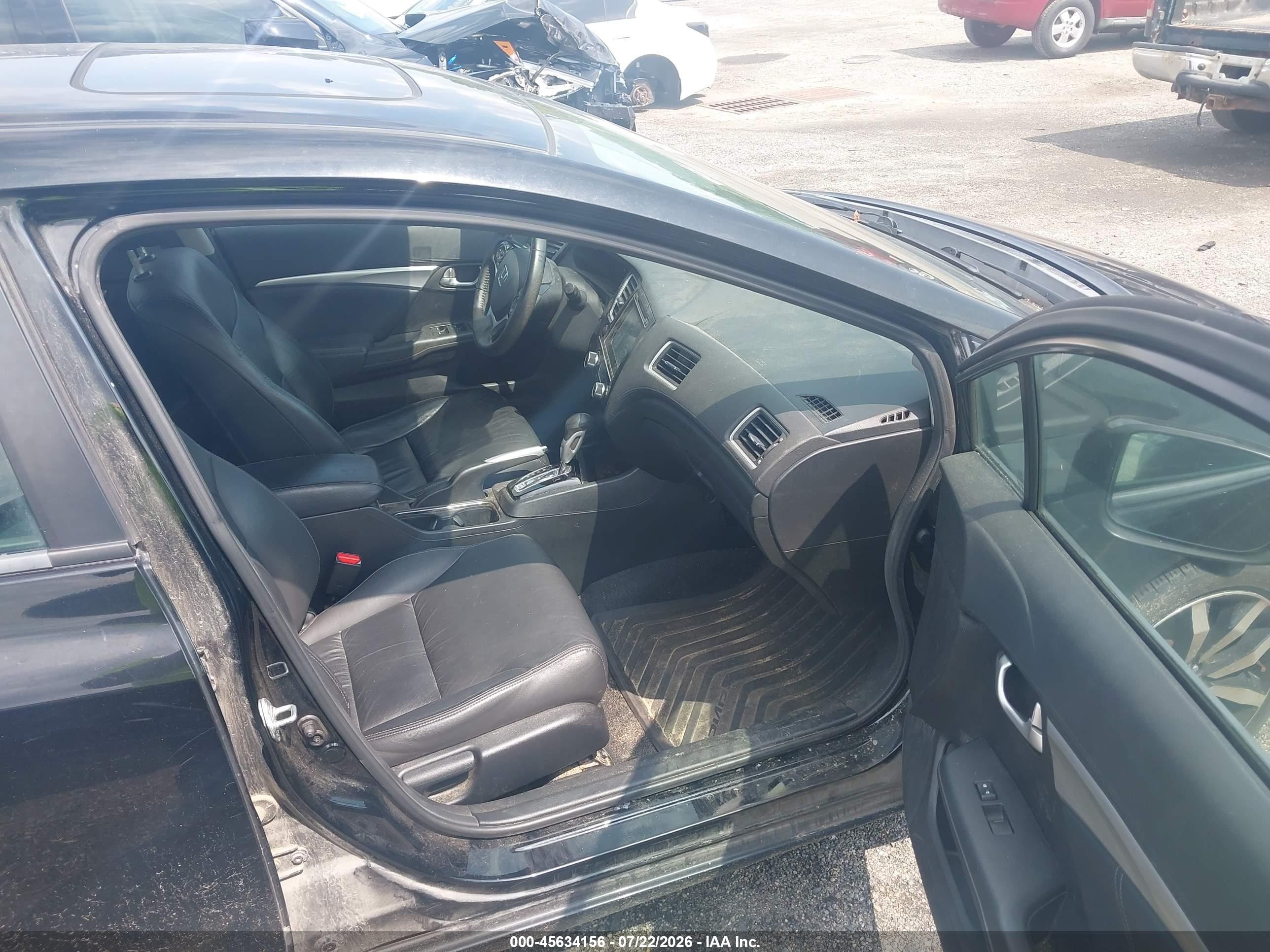 2014 Honda Civic Ex-l Black vin: 19XFB2F92EE200057
