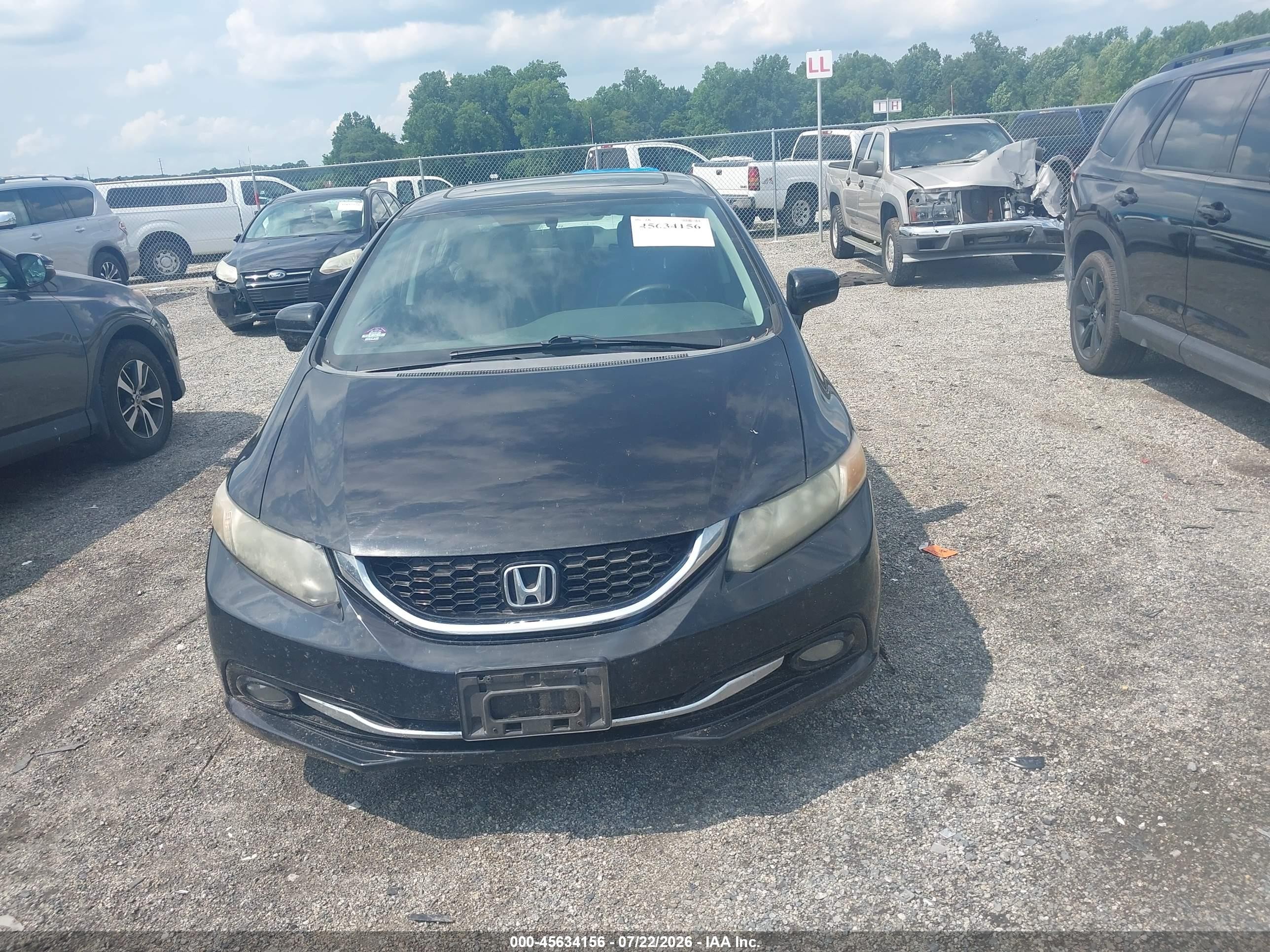 2014 Honda Civic Ex-l Black vin: 19XFB2F92EE200057
