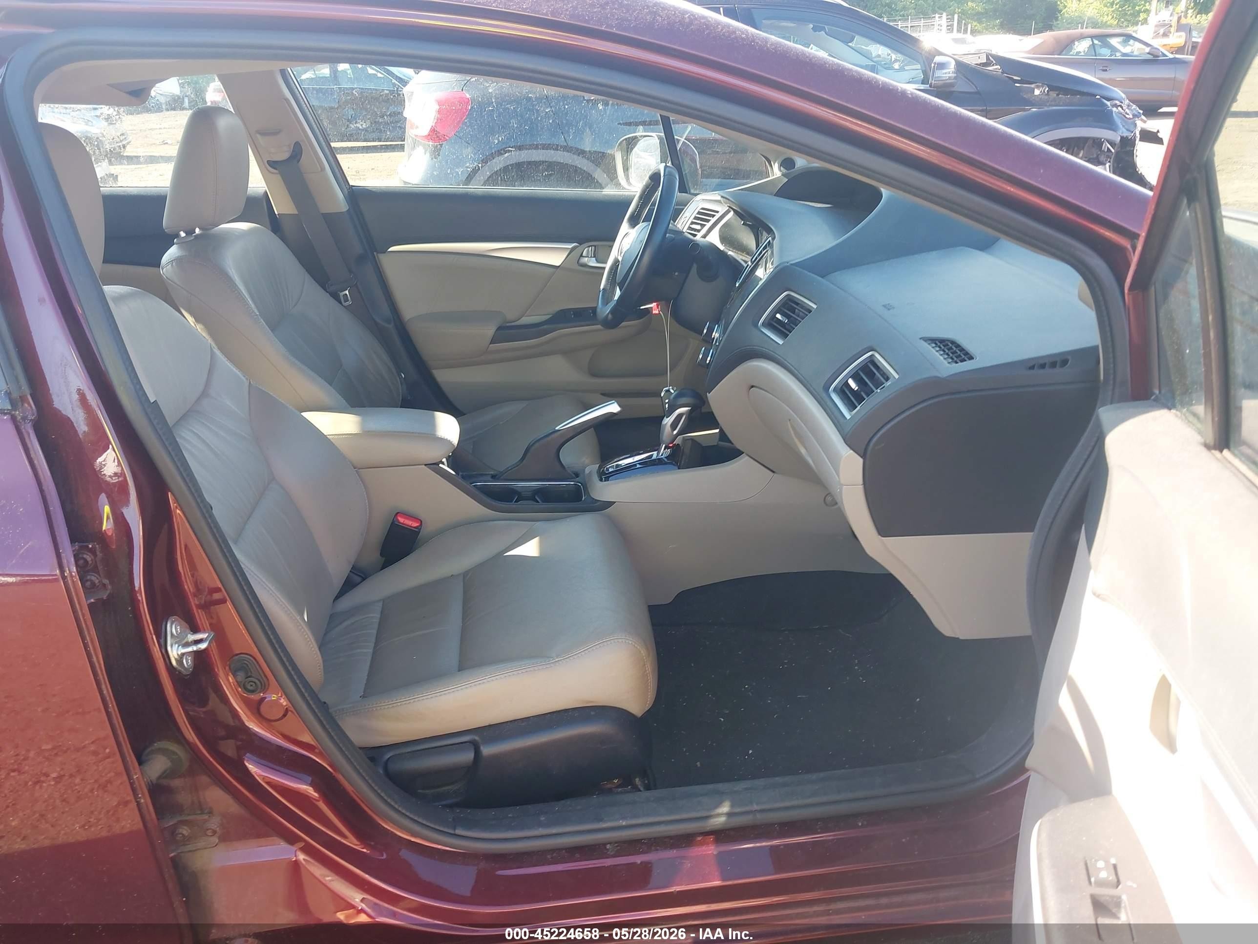 2014 Honda Civic Ex-l Бордовый vin: 19XFB2F92EE275888