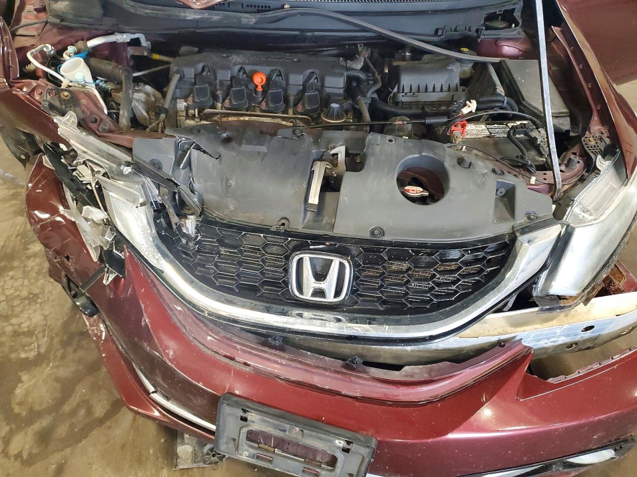 2015 Honda Civic Exl Maroon vin: 19XFB2F92FE023818