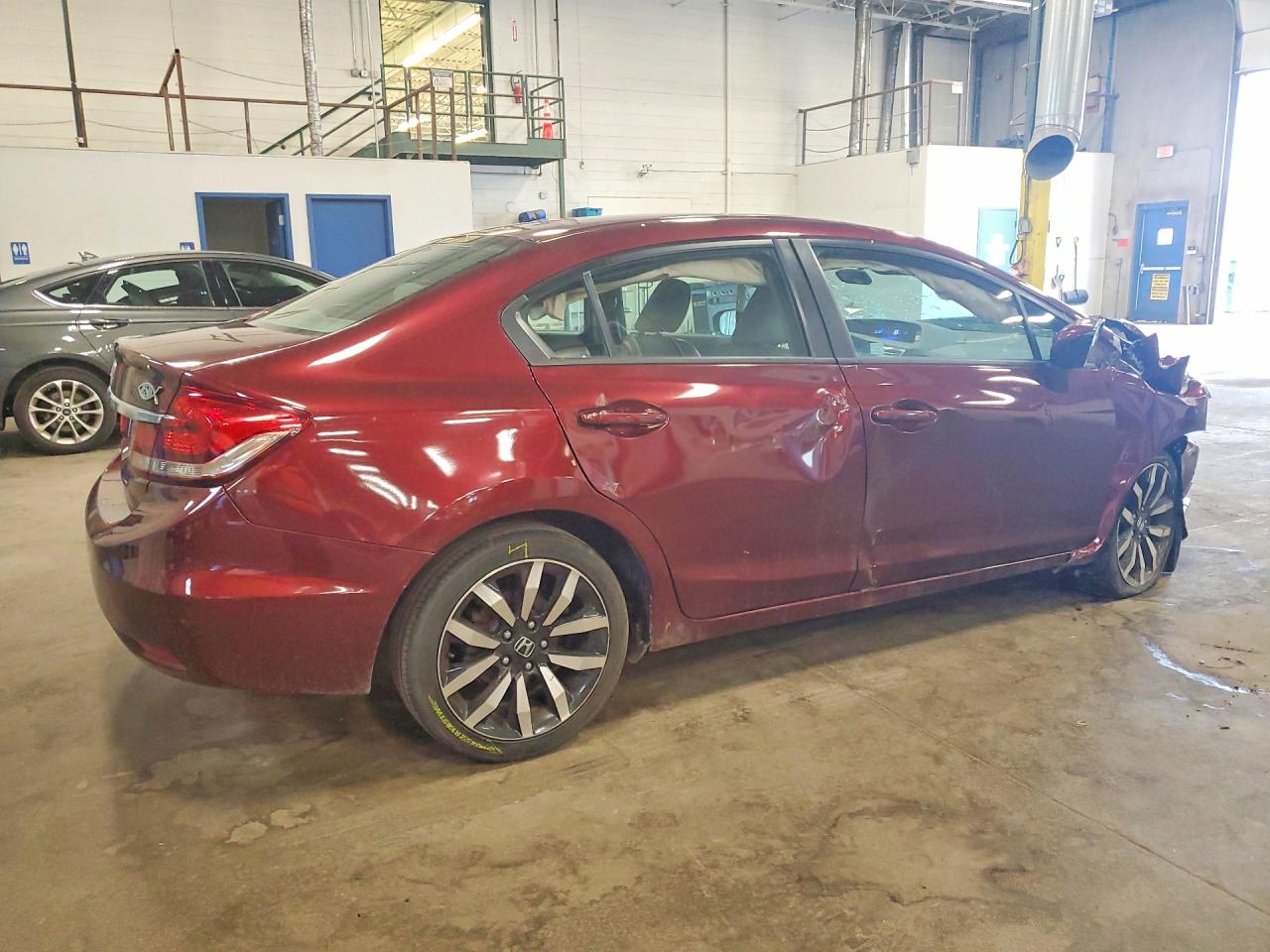 2015 Honda Civic Exl Maroon vin: 19XFB2F92FE023818