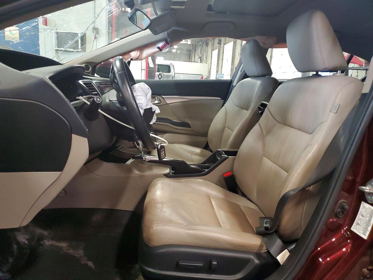 2015 Honda Civic Exl Maroon vin: 19XFB2F92FE023818